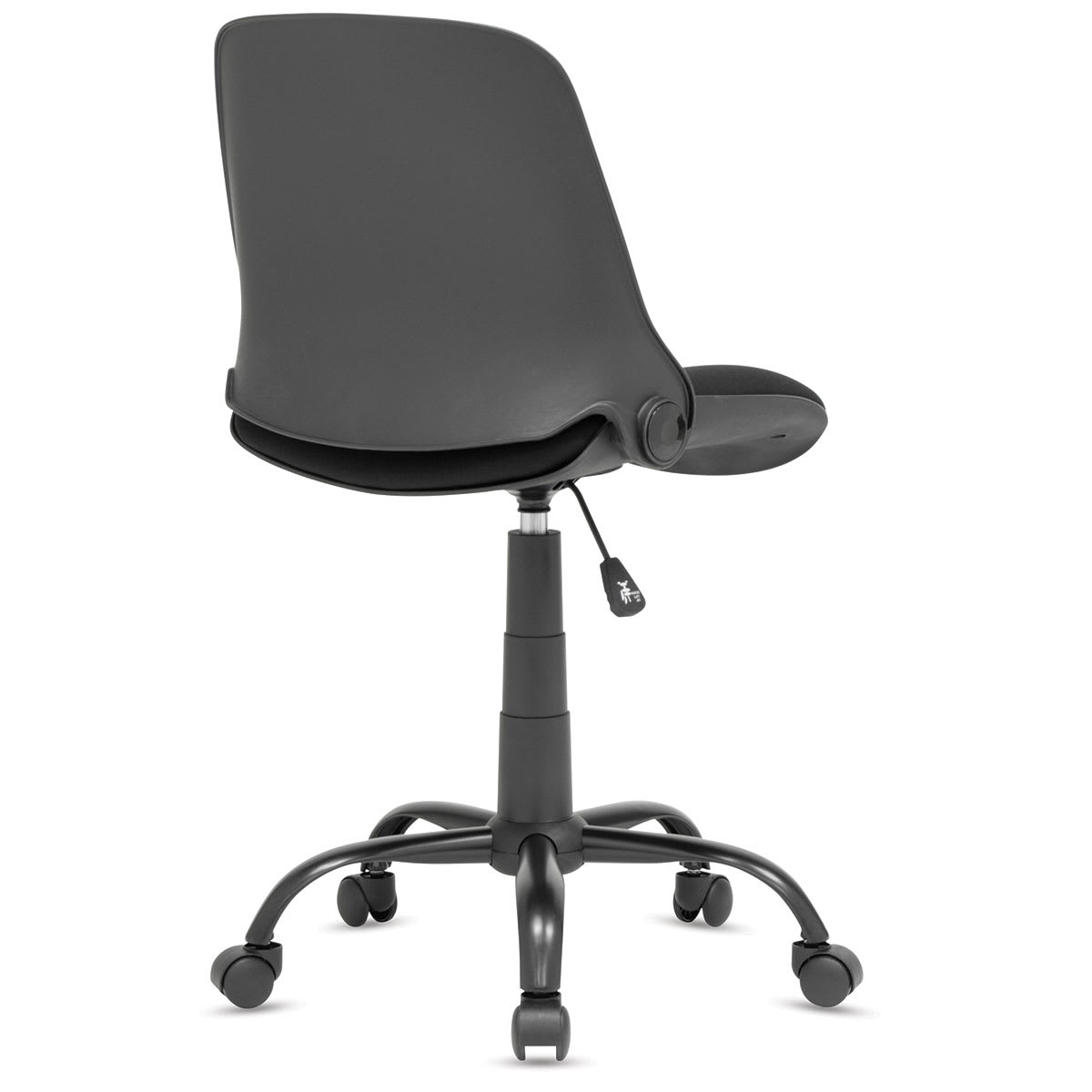 Studio Designs Folding Back Modern Swivel Office Task Chair - Back view of Black Chair