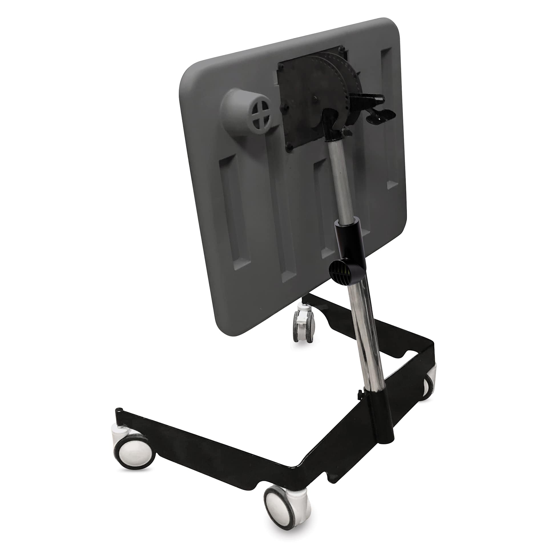Kore Design Kids Sit-Stand Mobile Student Desk - Grey folded for storage