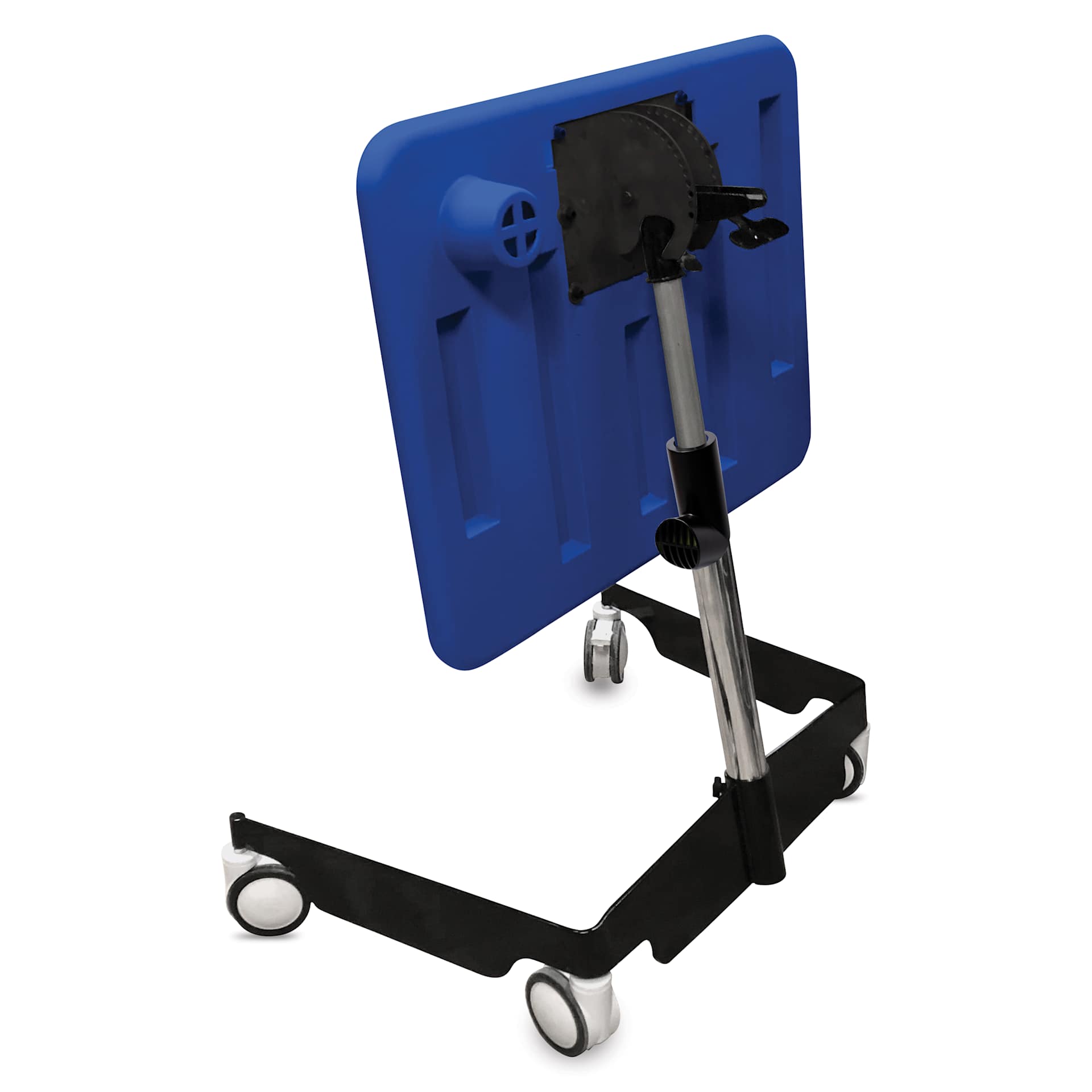Kore Design Kids Sit-Stand Mobile Student Desk - Blue with top folded flat