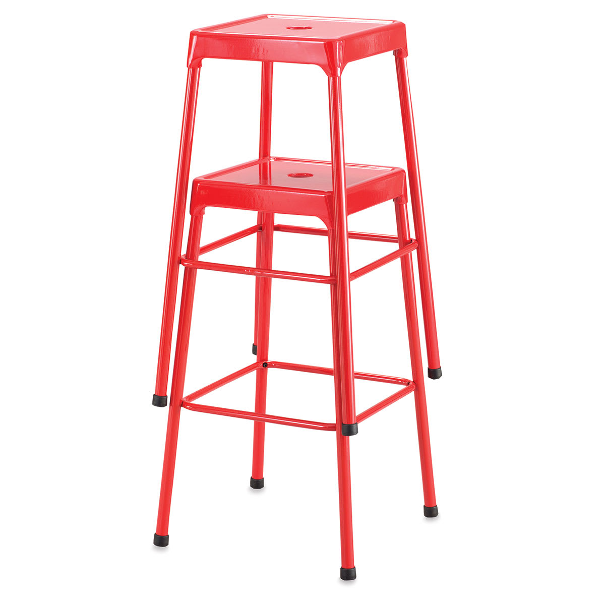 Safco Steel Bar Stool - Red (Stools stacked)