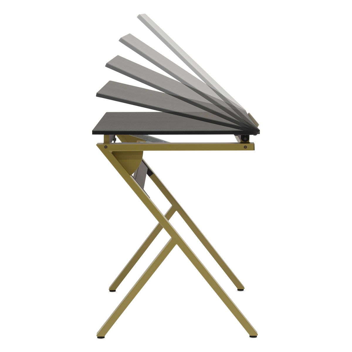 Studio Designs Stellar Drawing Table Set (Tabletop tilted at different angles, Side view)