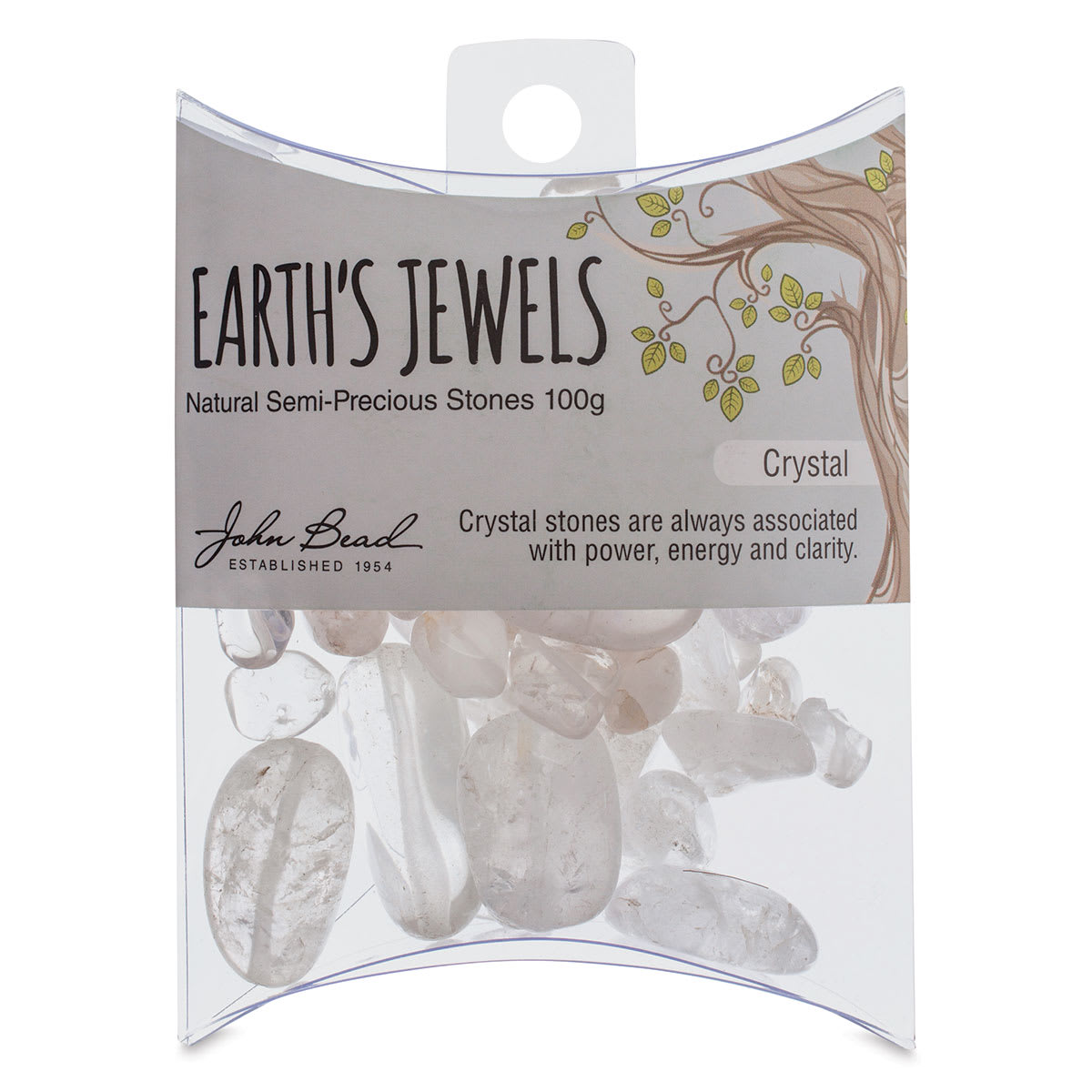 John Bead Earth's Jewels - Front view of package of Clear Crystal Beads