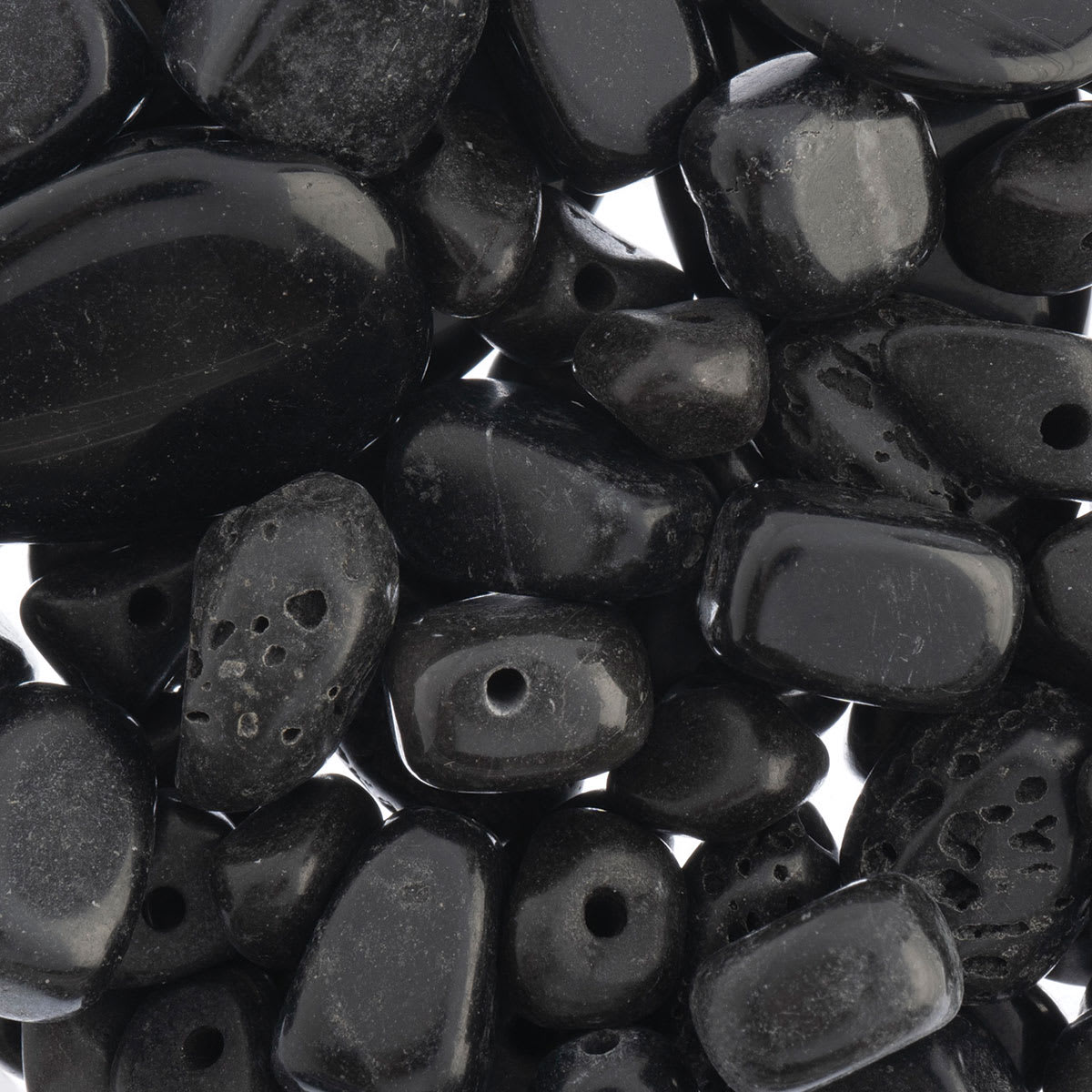 John Bead Earth's Jewels - Closeup of assorted Lava Rock Beads