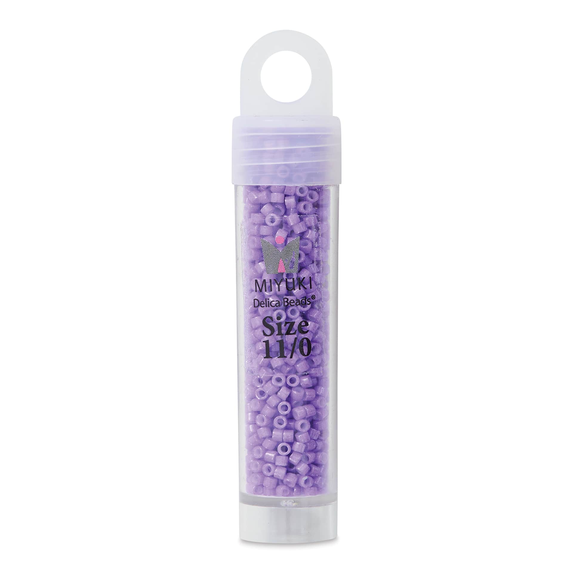 John Bead Miyuki Delica Glass Beads - Violet, Glossy, 11/0, 5.2 g