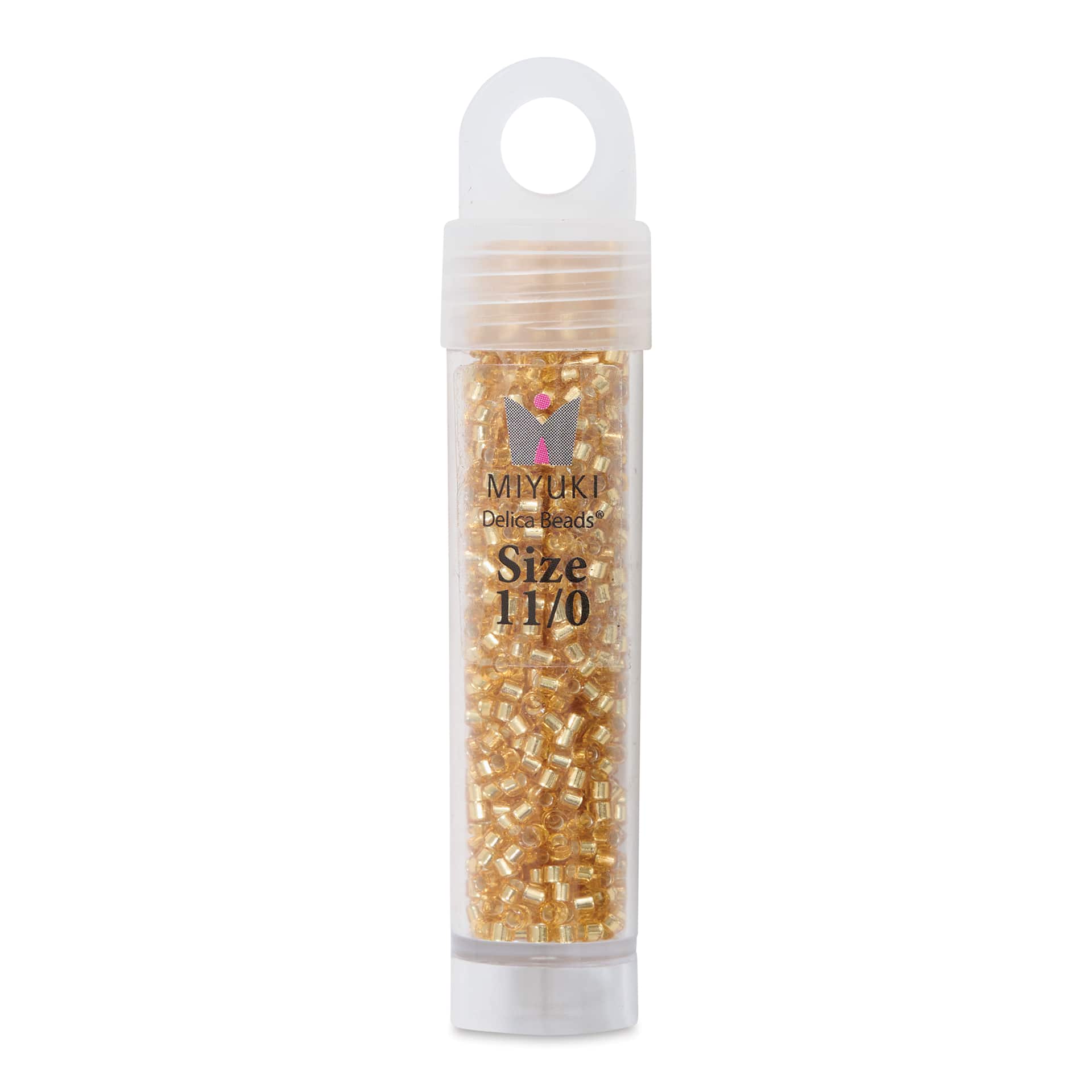 John Bead Miyuki Delica Glass Beads - Gold, Silver Lined, 11/0, 5.2 g