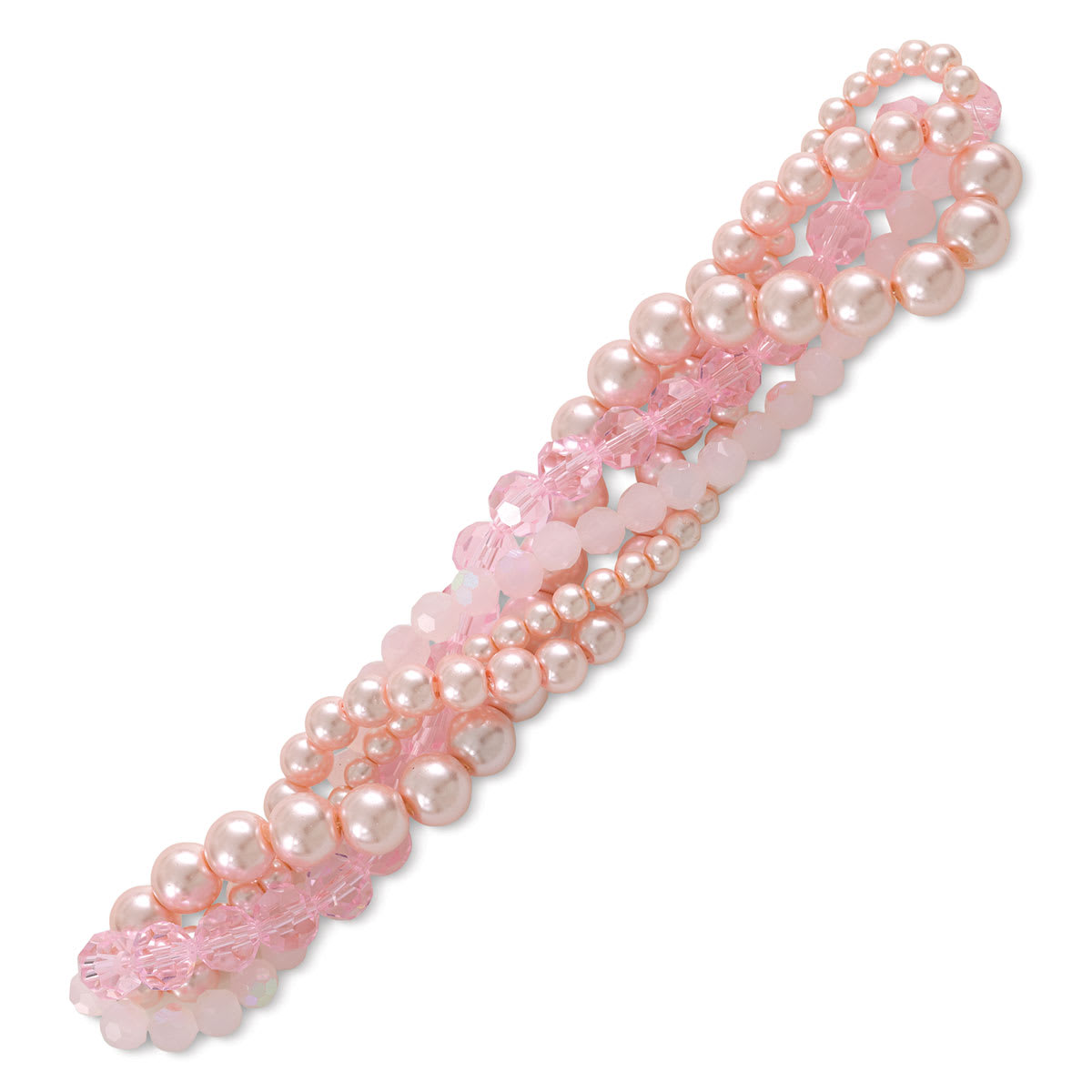John Bead Twisted Crystal Bead Strands - Camelia