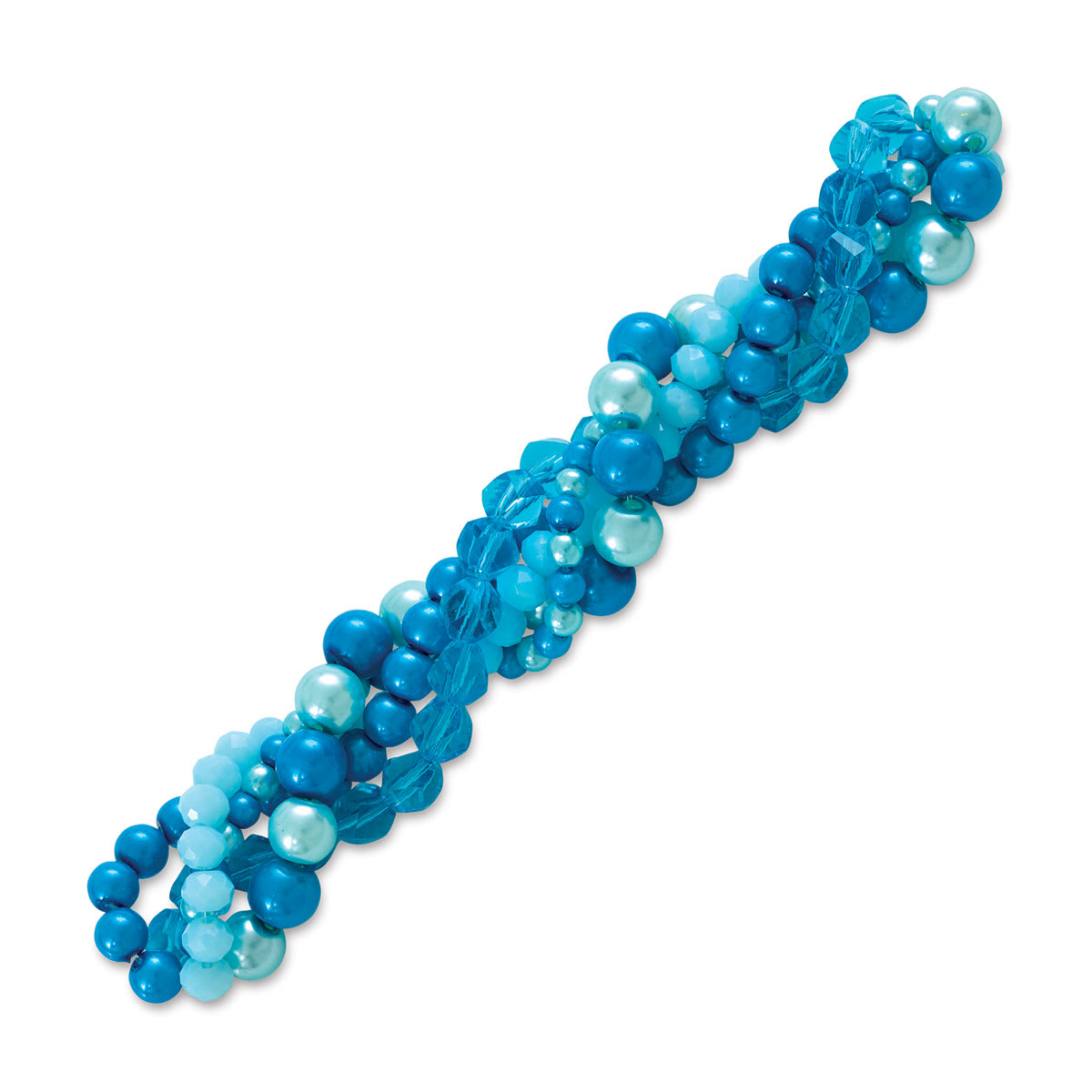 John Bead Twisted Crystal Bead Strands - Brunnera