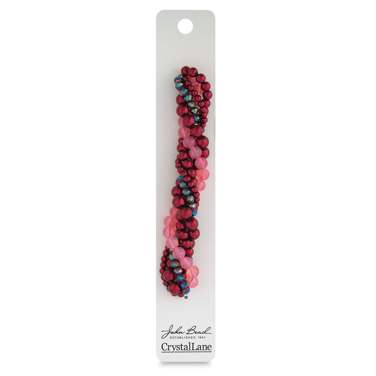 John Bead Twisted Crystal Bead Strands - Hellebores - front of packaging