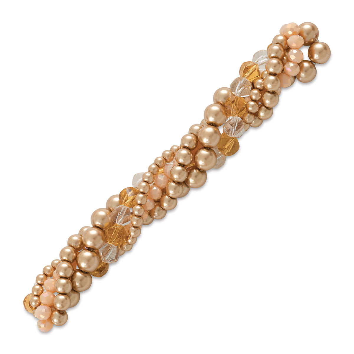 John Bead Twisted Crystal Bead Strands - Verbena