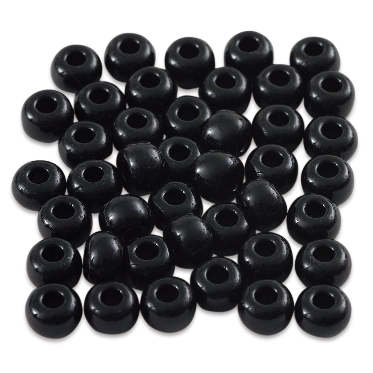John Bead Fiber Craft Beads - Black Beads loose