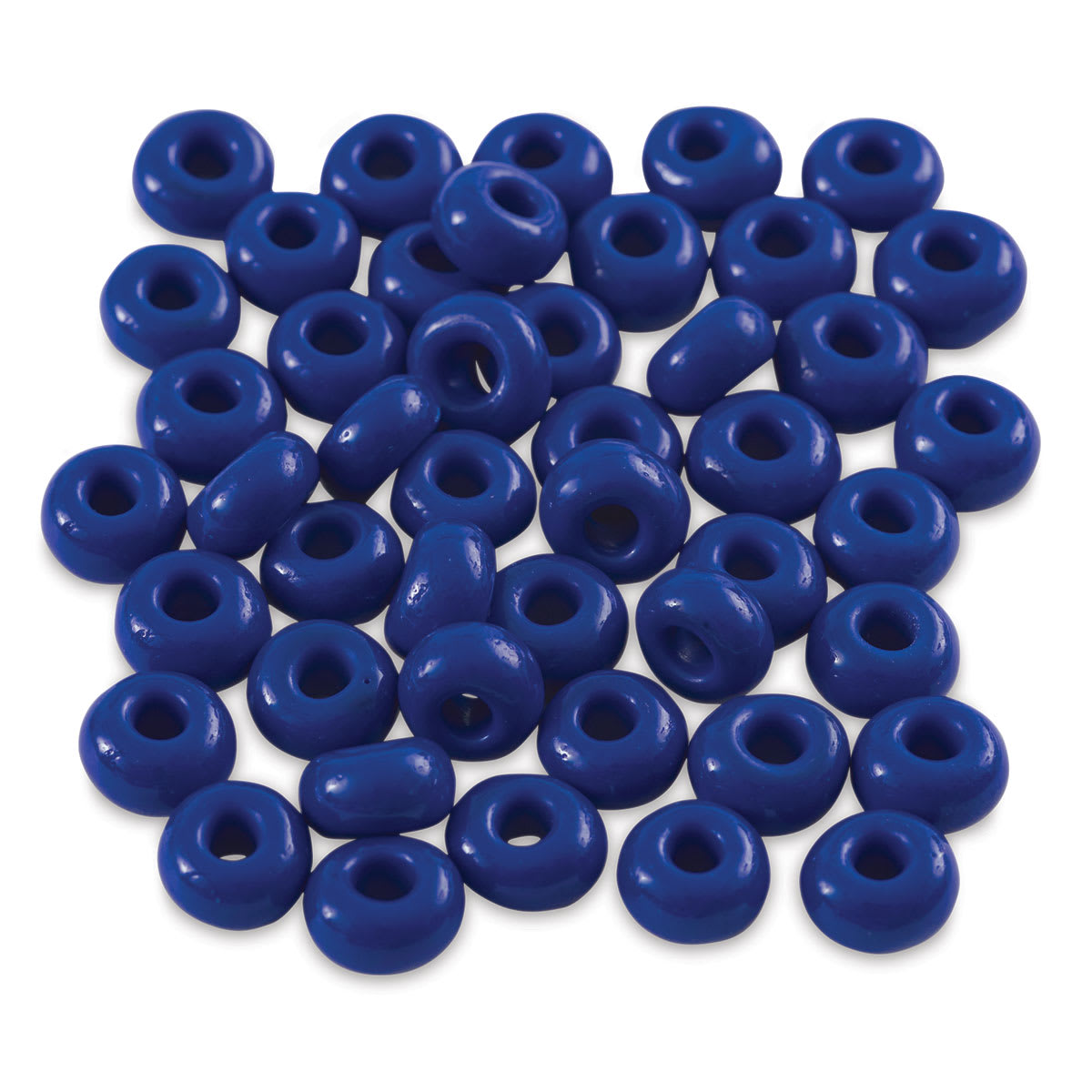 John Bead Fiber Craft Glass Beads - Royal Blue beads loose