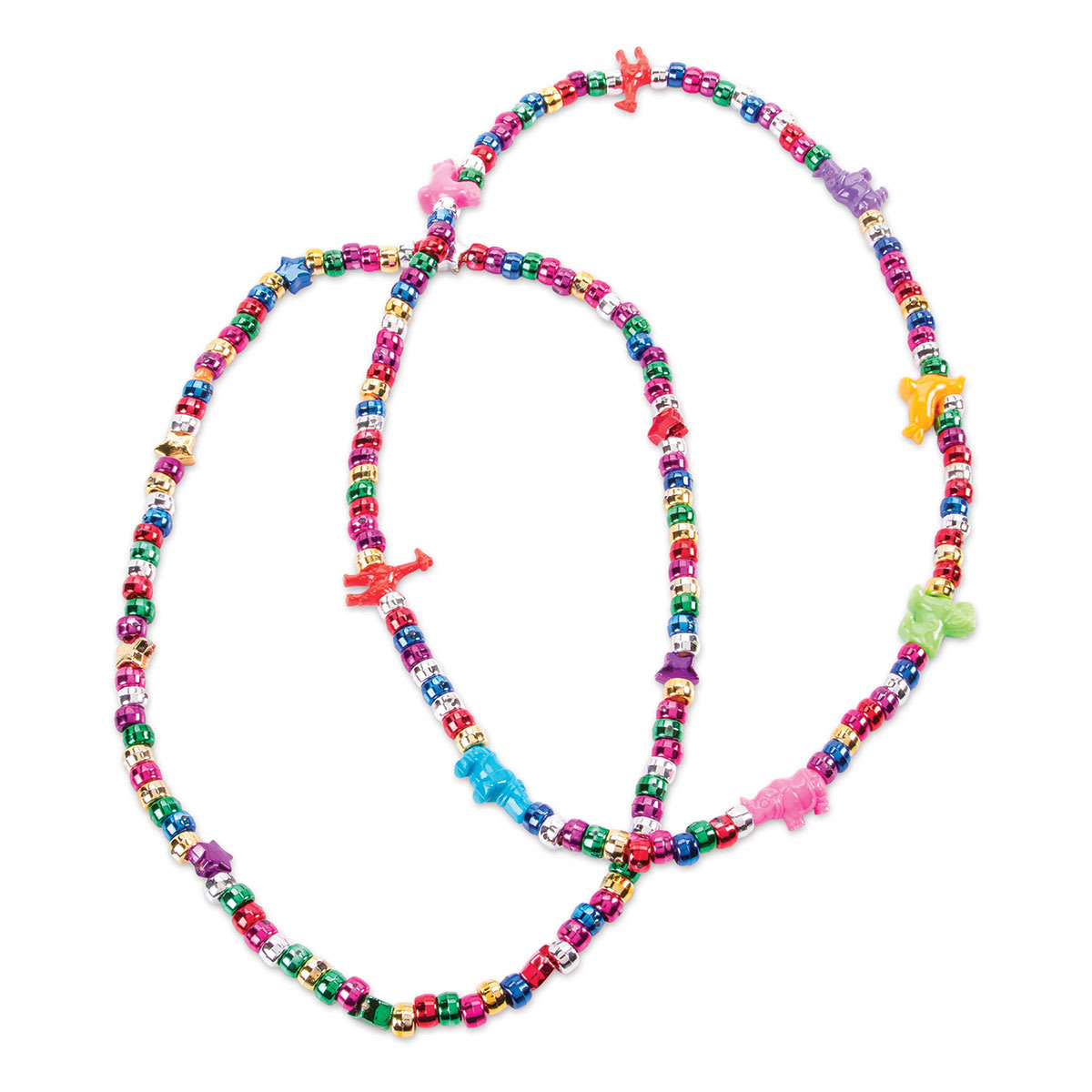Darice Metallic Pony Beads, Sample Artwork