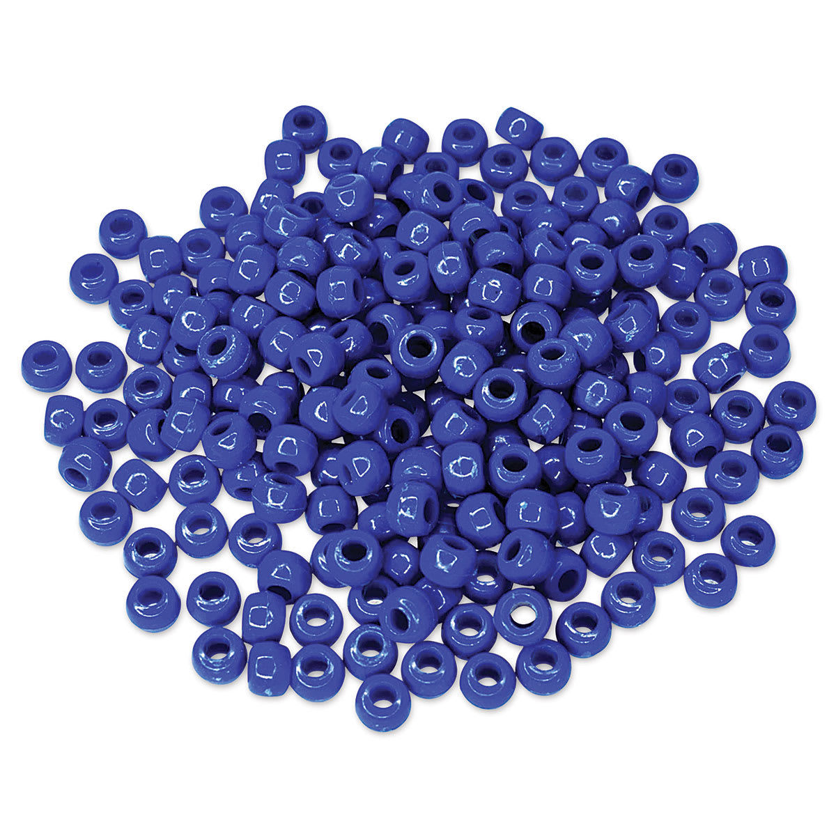 Craft Medley Barrel Pony Beads - Royal Blue, Package of 175