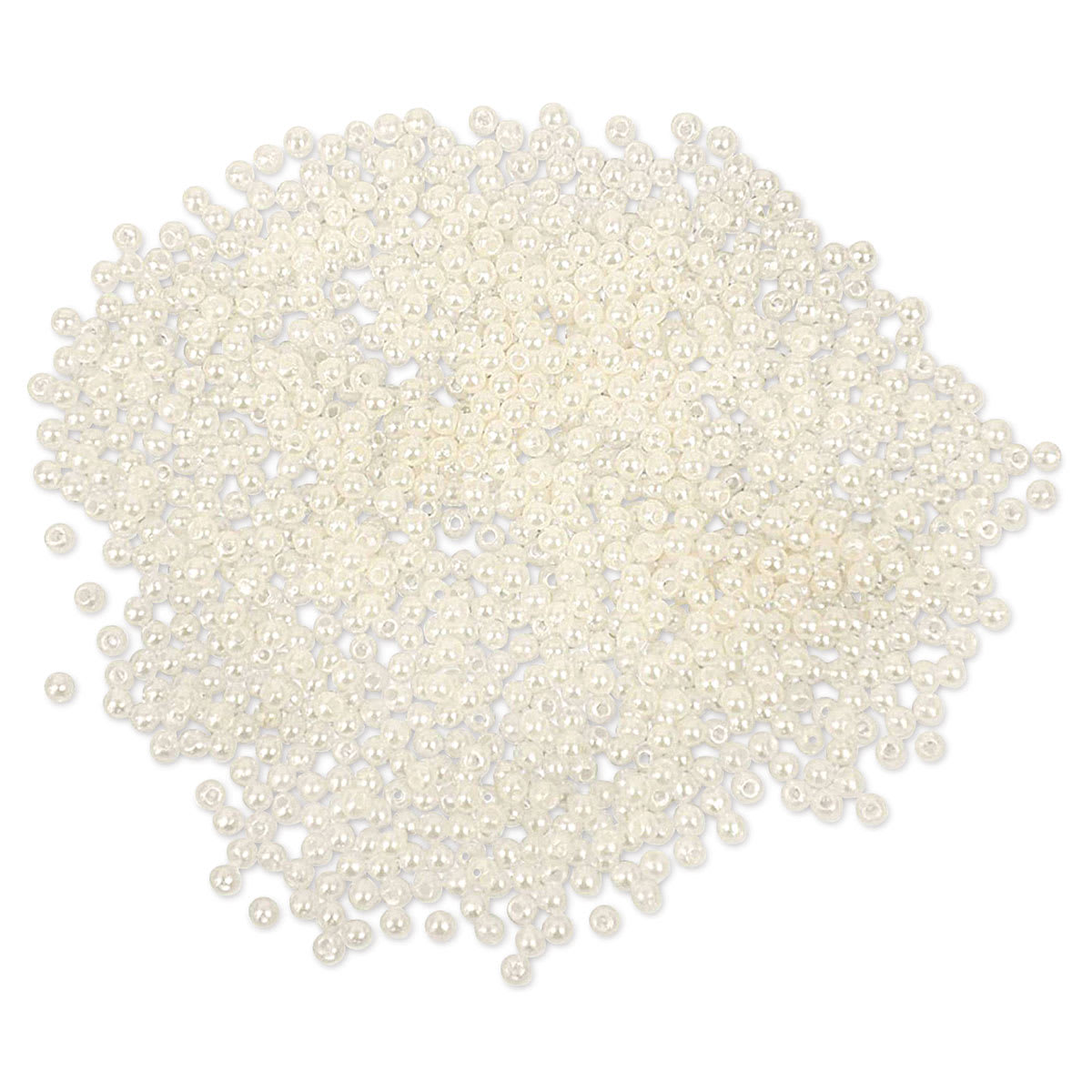 Craft Medley Pearl Acrylic Beads - Ivory, 3 mm, Package of 850