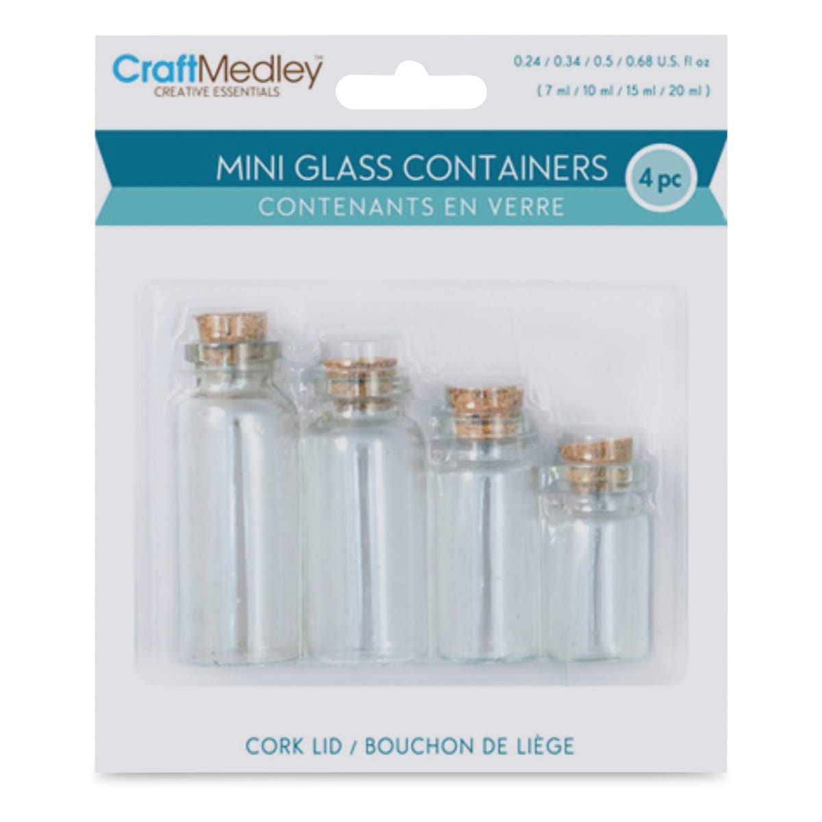 Craft Medley Glass Containers - Set of 4 (In packaging)