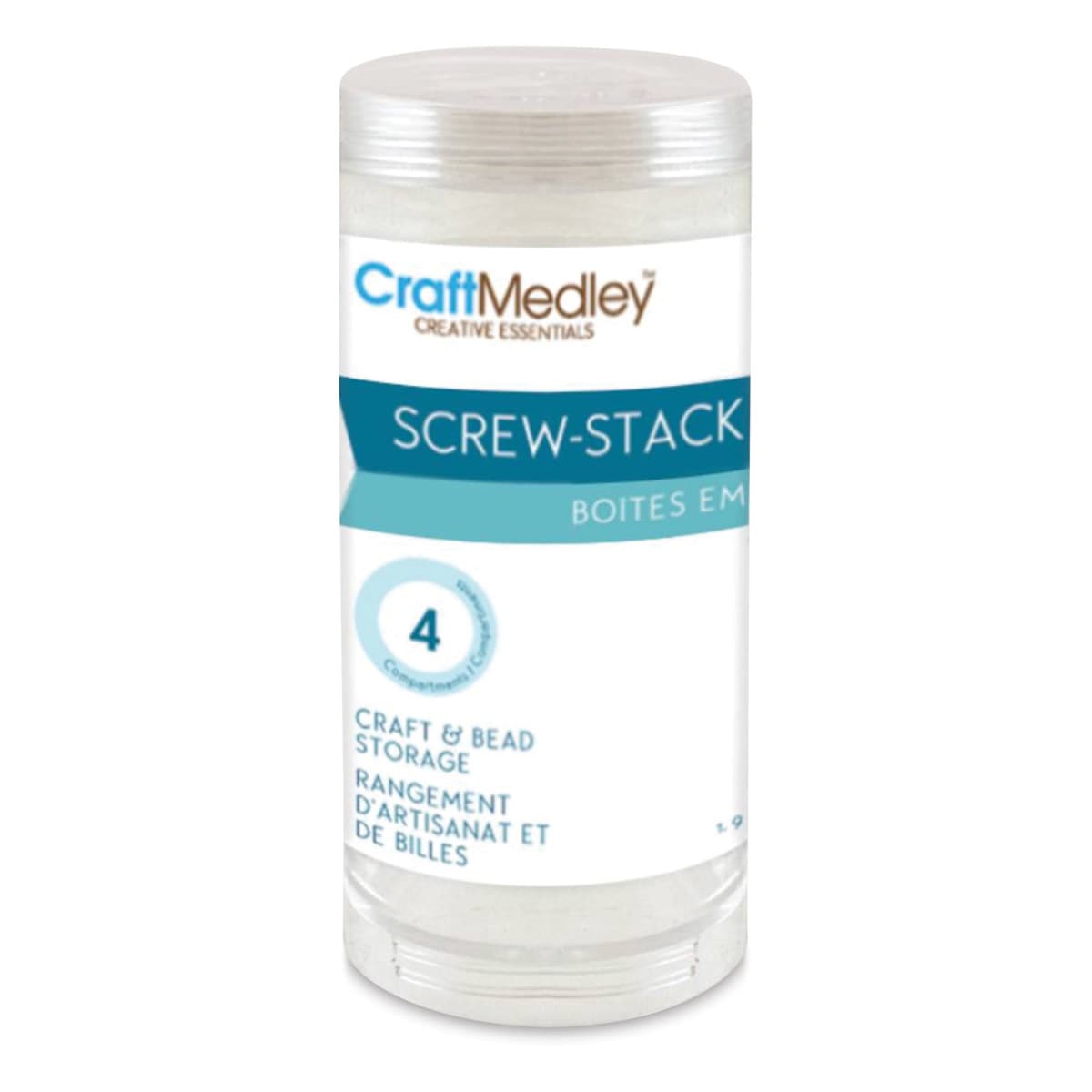 Craft Medley Screw Stack Canisters - 4 Compartments, 4" H x 2" W W