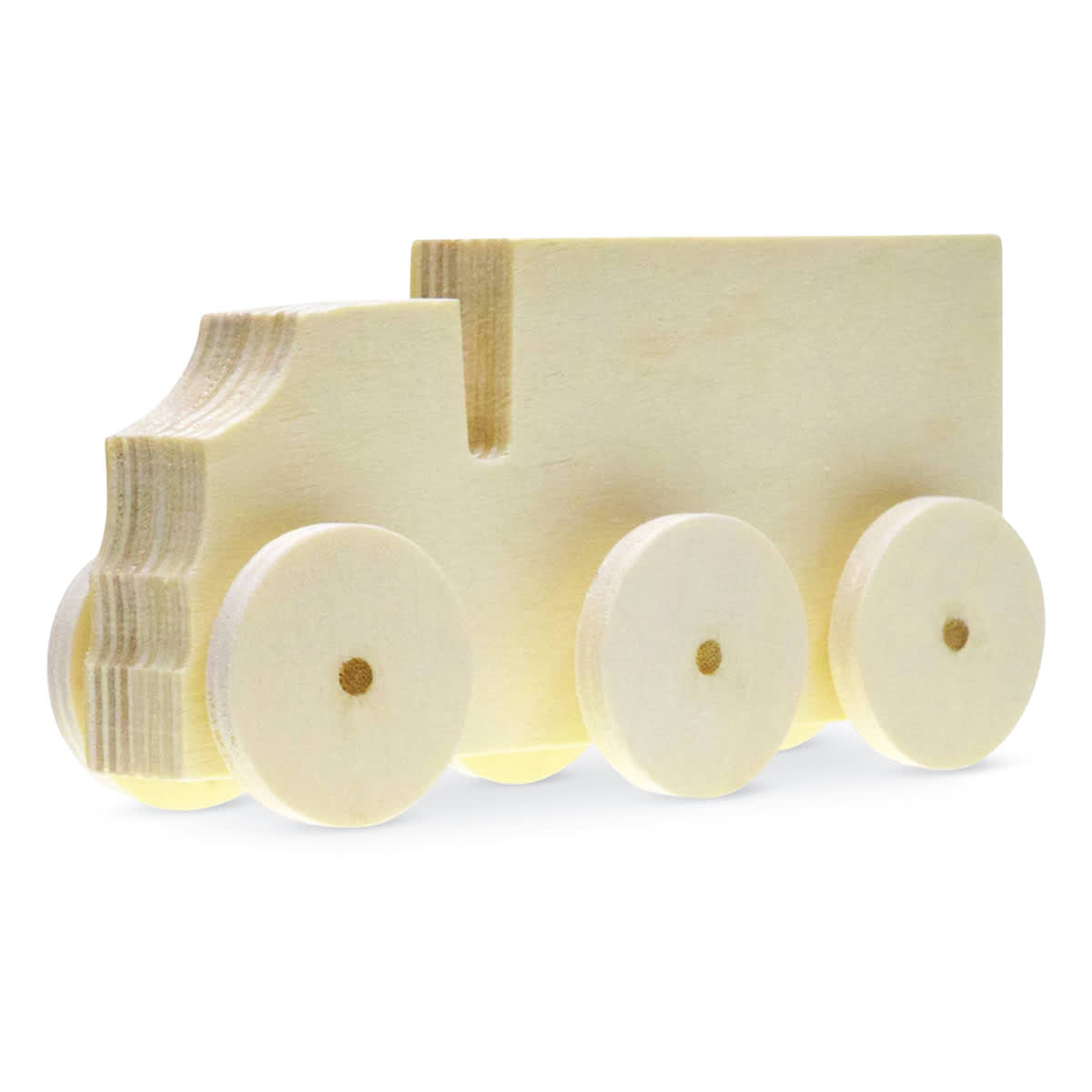 Craft Medley 3D Wood Shape - Transport Truck, 5"