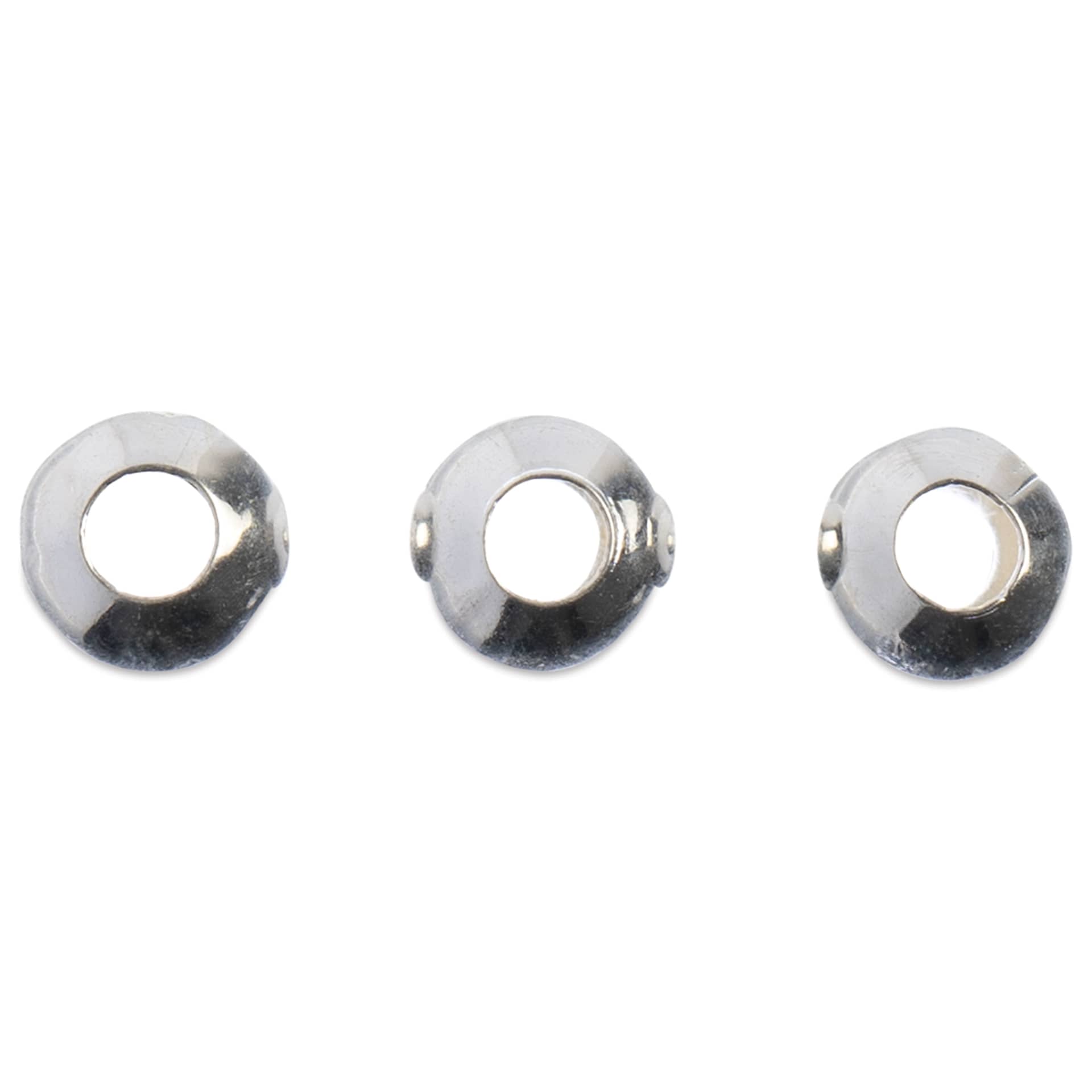 John Bead Must Have Findings Metal Spacer Beads - Silver, 4 mm Dia.