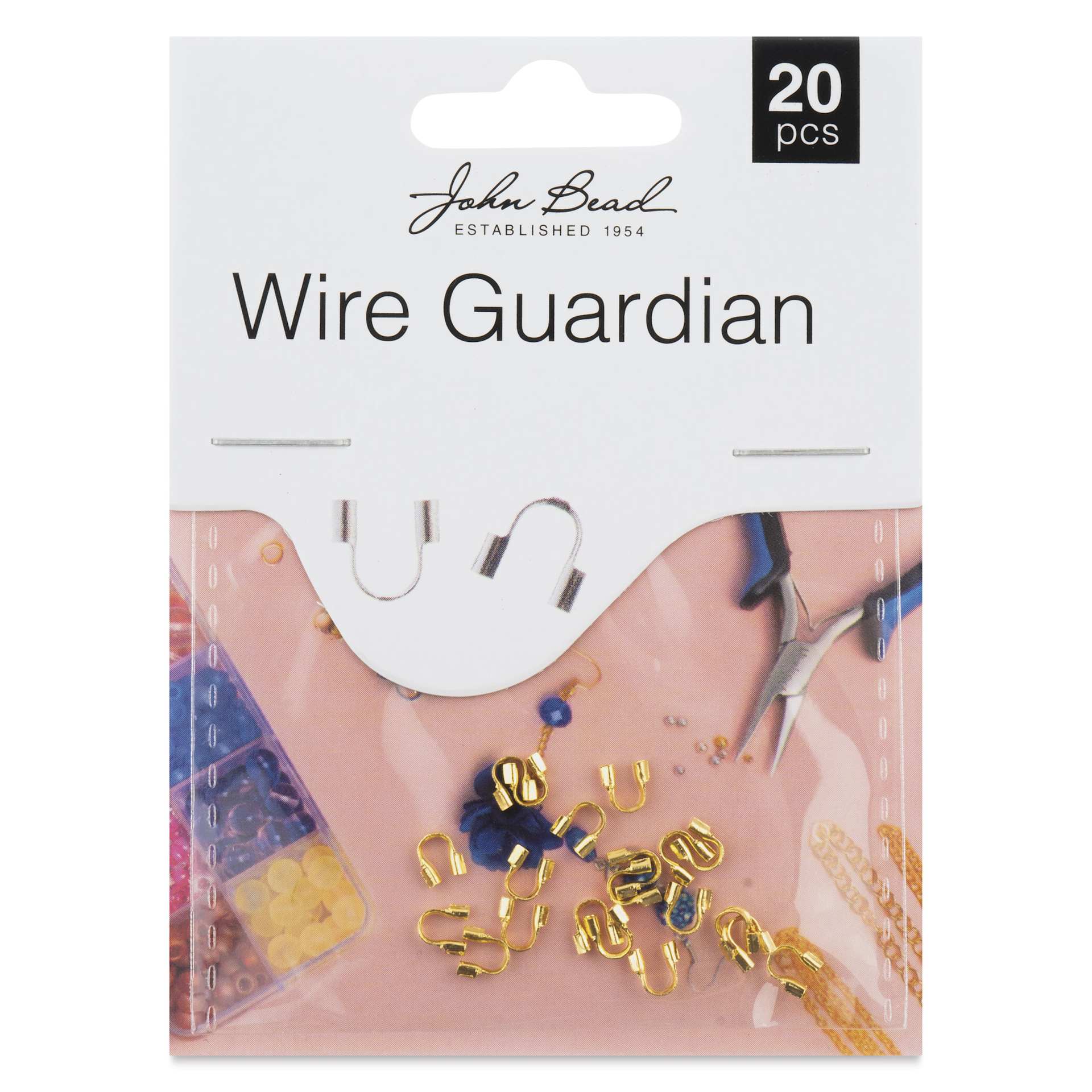 John Bead Must Have Findings Wire Guardians - Pkg of 20, Gold, 4 mm x 4 mm