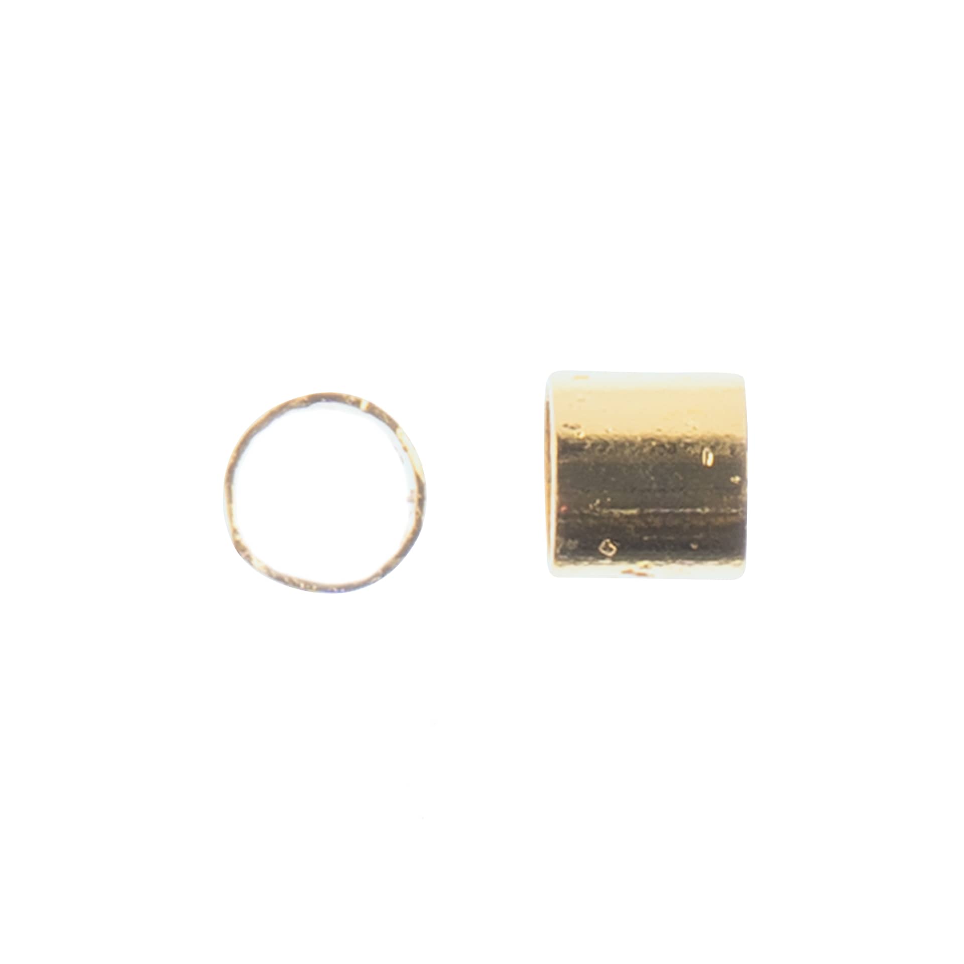 John Bead Must Have Findings Crimp Tubes - Pkg of 300, Gold, 2 mm Dia.