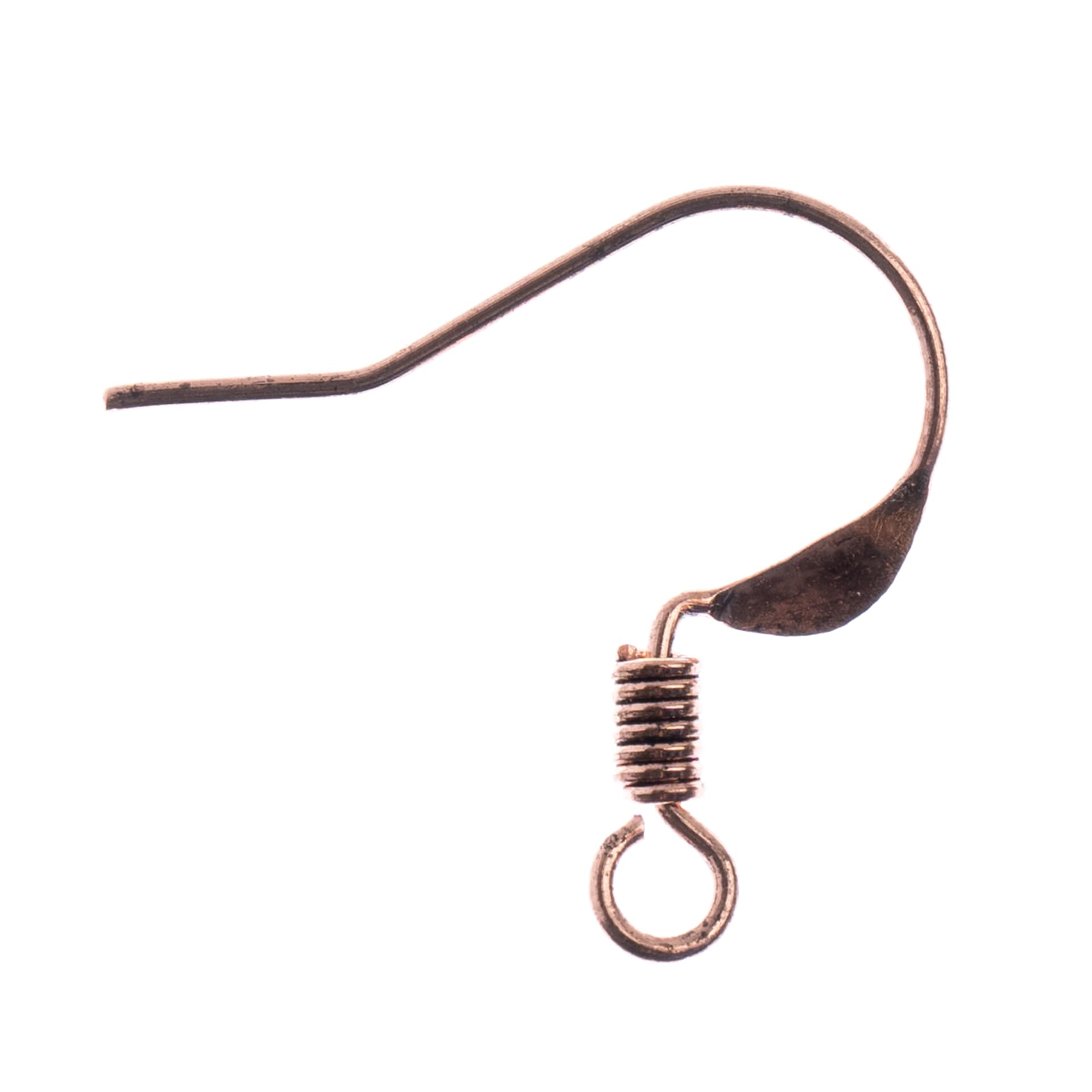 John Bead Must Have Findings Earwires - w/ Coil, Pkg of 60, Antique Copper, 18 mm