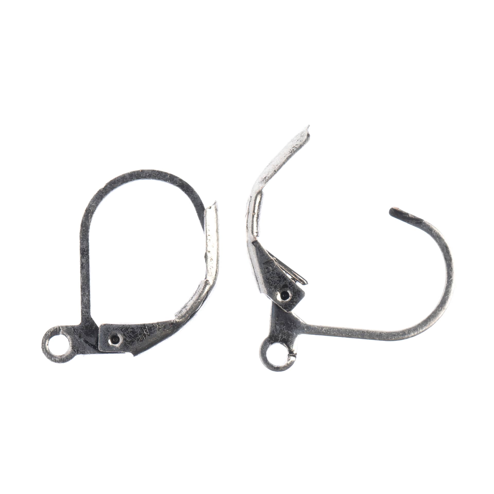 John Bead Must Have Findings Earwires - Leverback, Pkg of 12, Antique Silver, 15 mm
