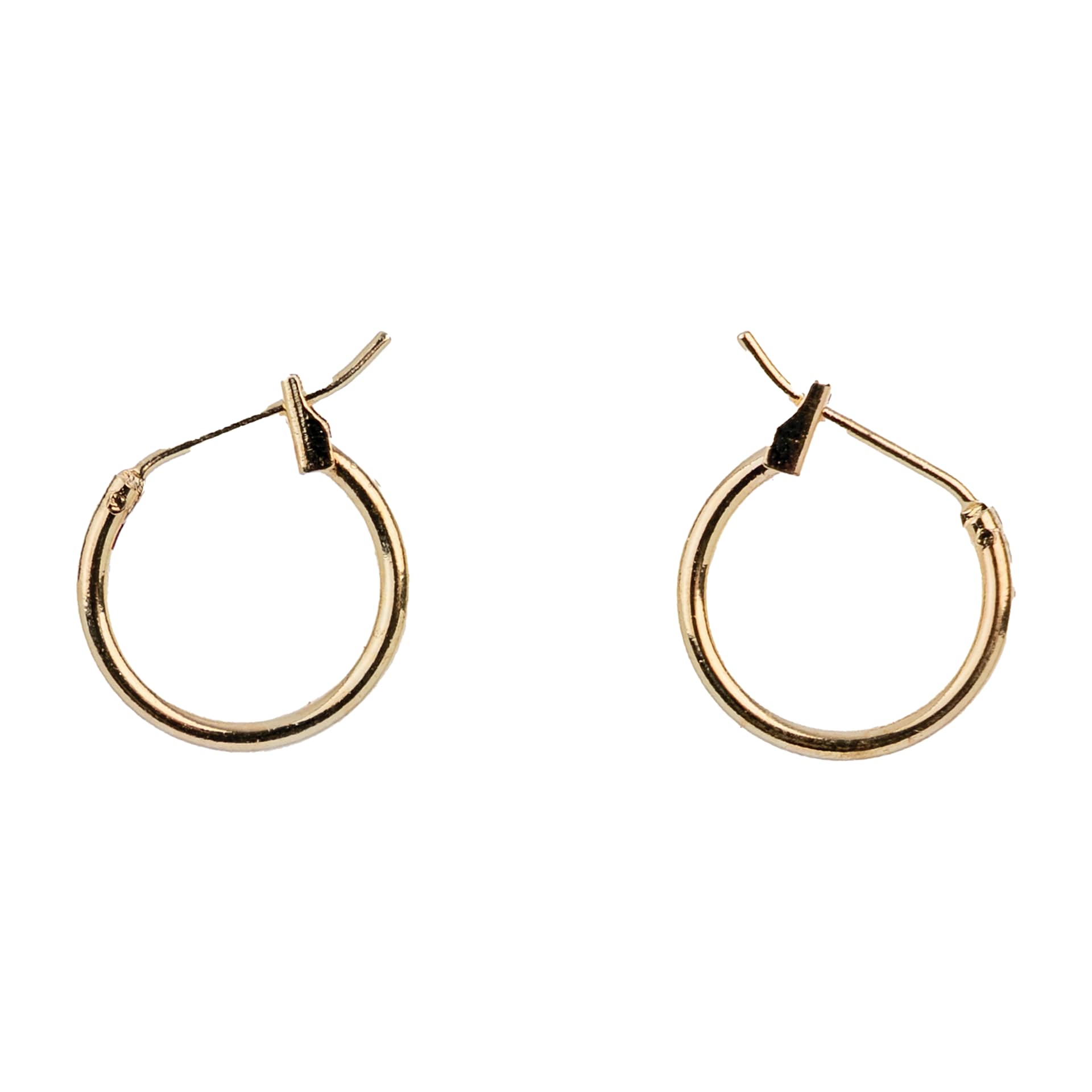 John Bead Must Have Findings Huggie Hoops - Gold, 14 mm