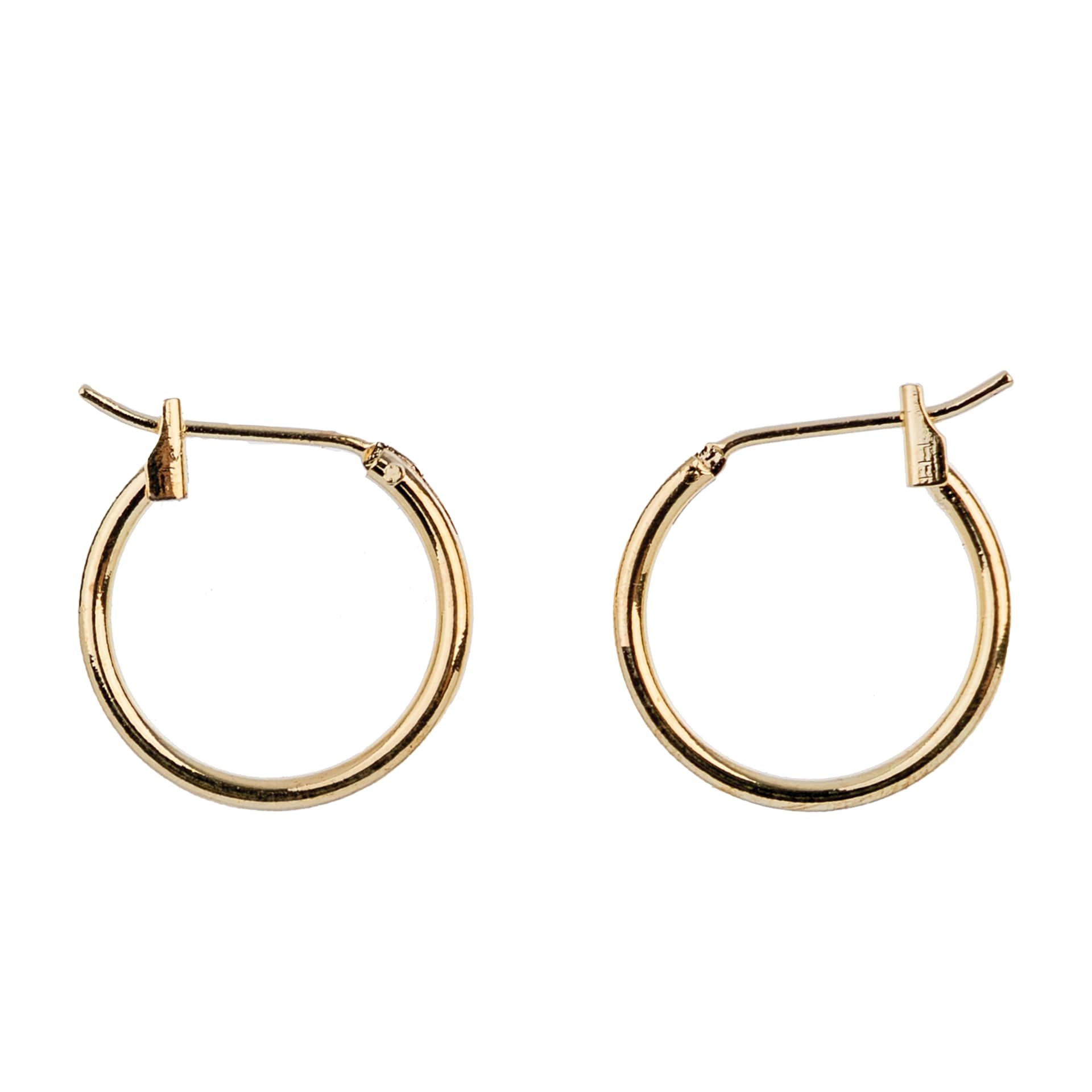 John Bead Must Have Findings Huggie Hoops - Gold, 16 mm