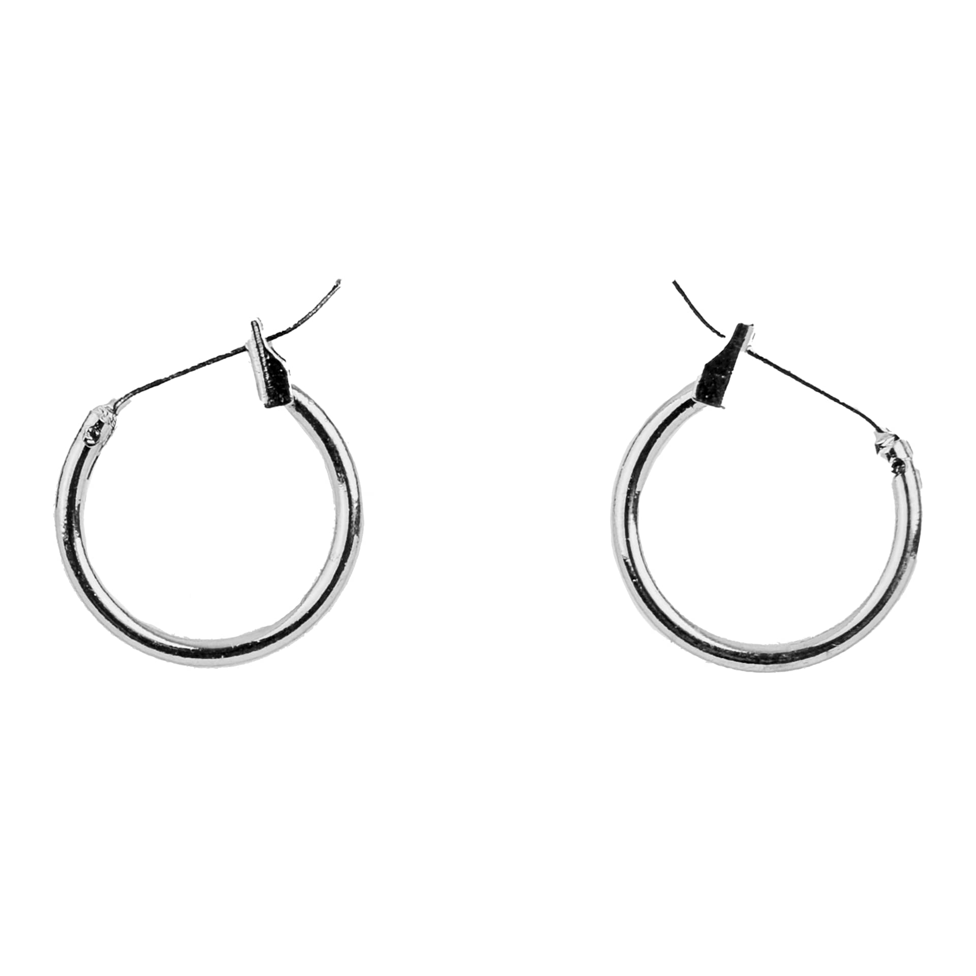 John Bead Must Have Findings Huggie Hoops - Silver, 14 mm