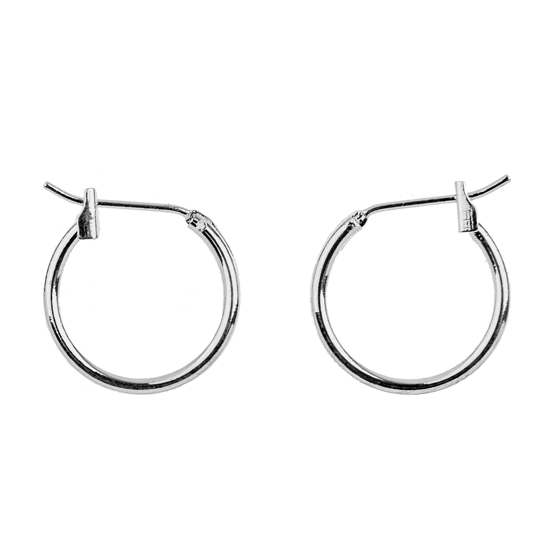 John Bead Must Have Findings Huggie Hoops - Silver, 16 mm
