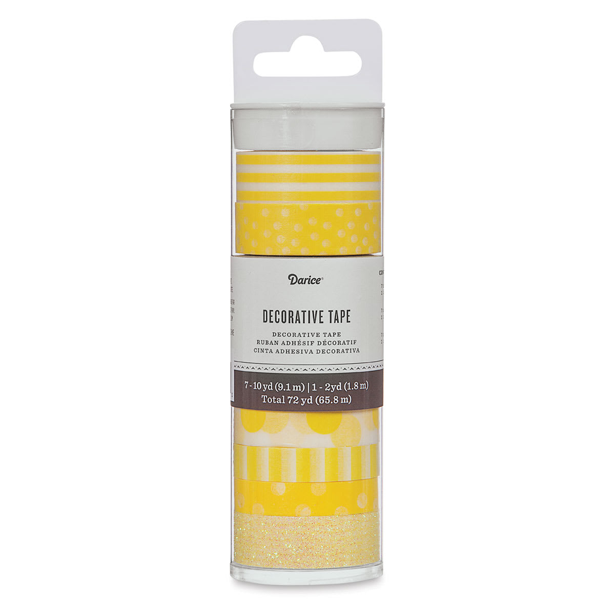 Darice Washi Tape - Yellow, Set of 8