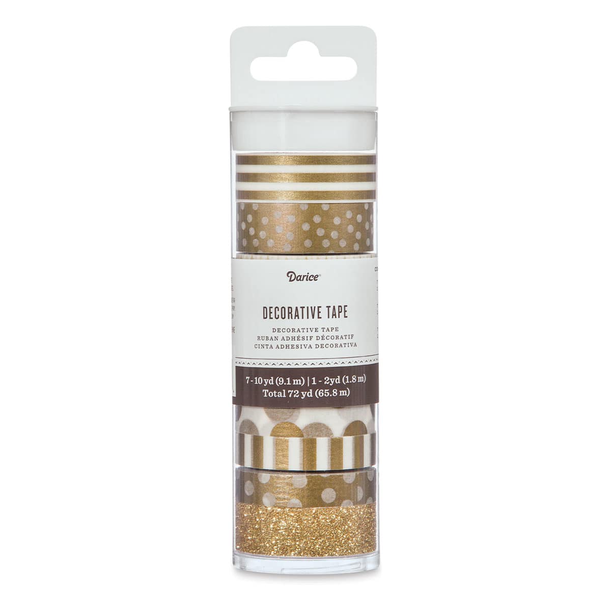 Darice Washi Tape - Gold, Set of 8