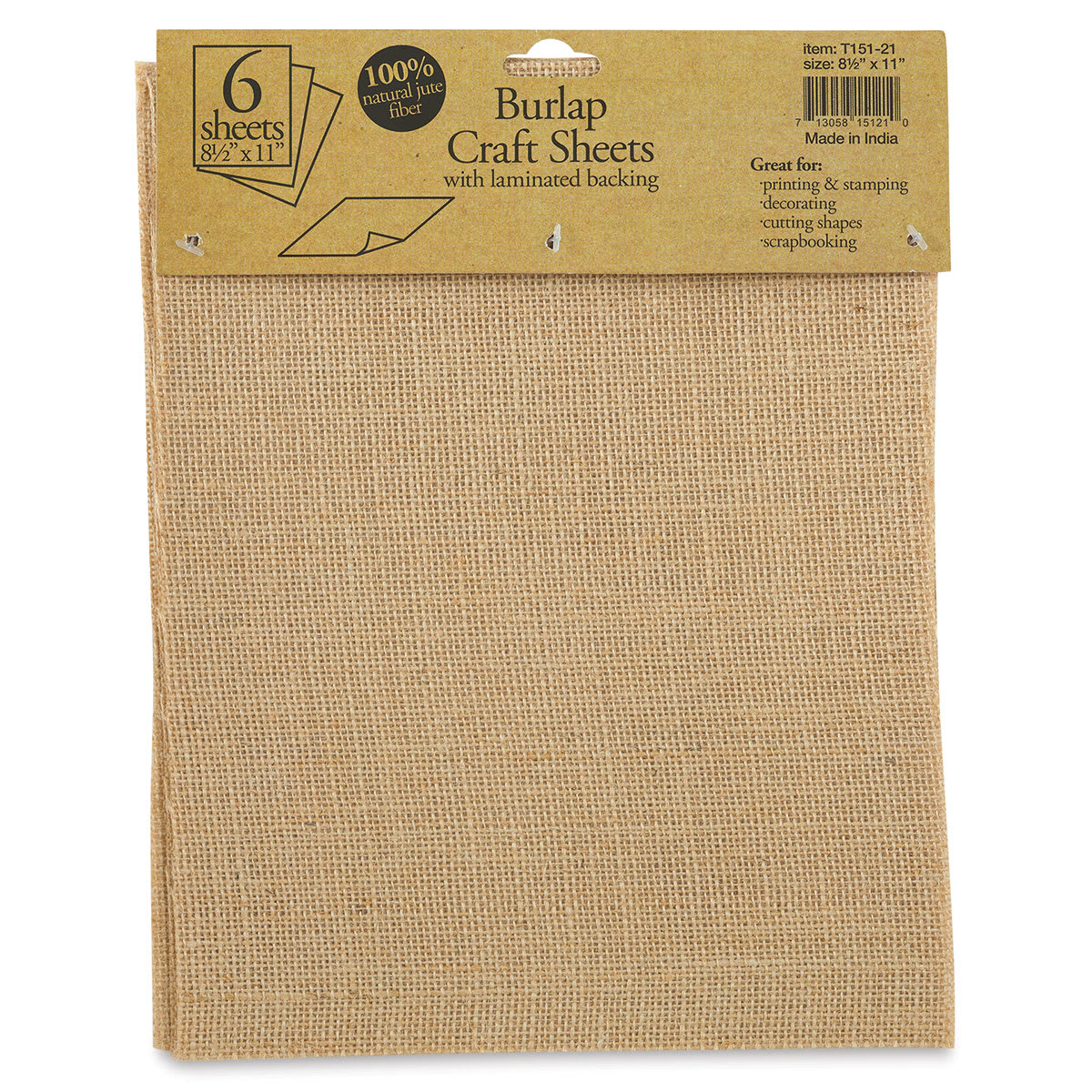 Harvest Imports Craft Canvas Sheets - Jute Package of 6 Sheets shown