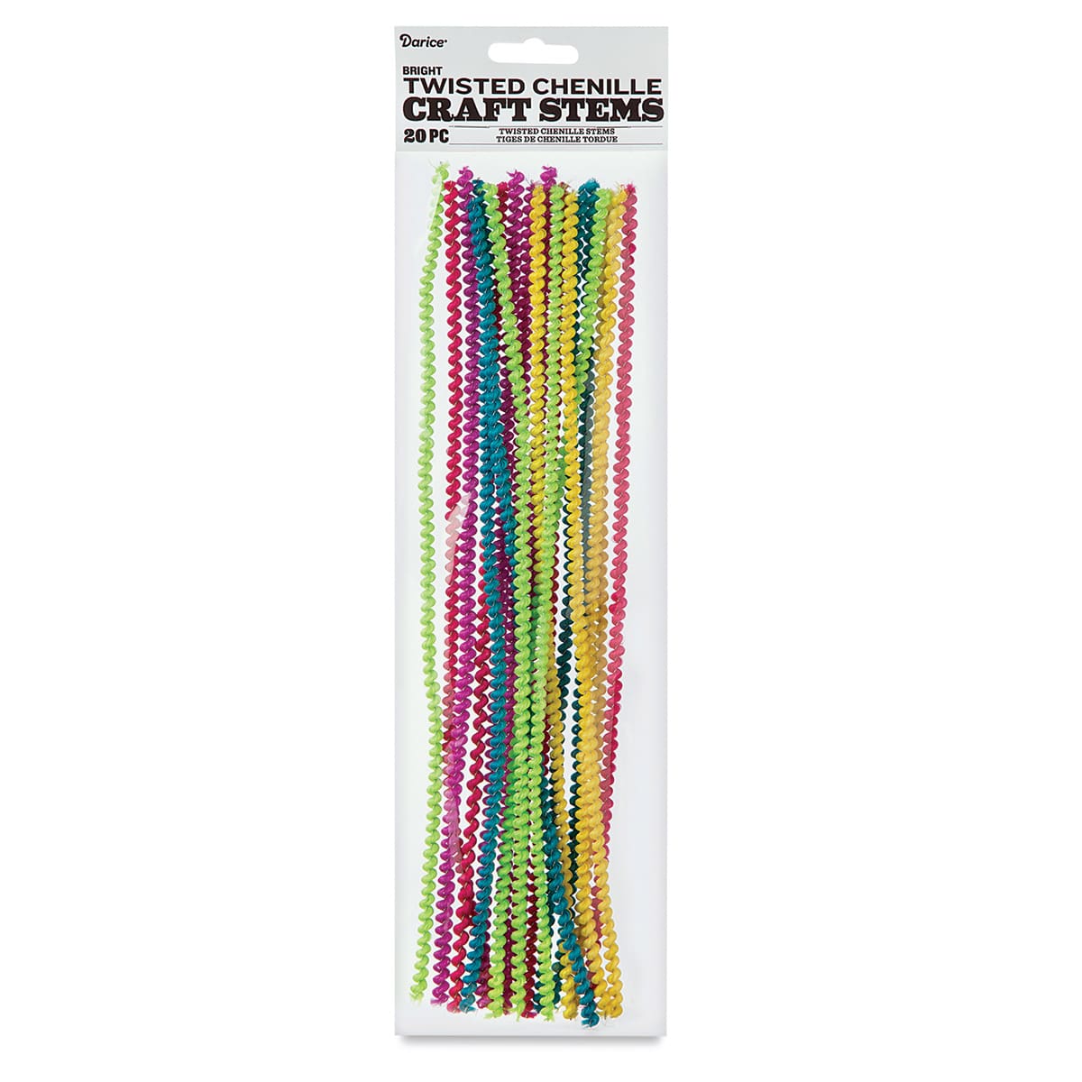 Darice Twisted Chenille Stems - Bright Colors