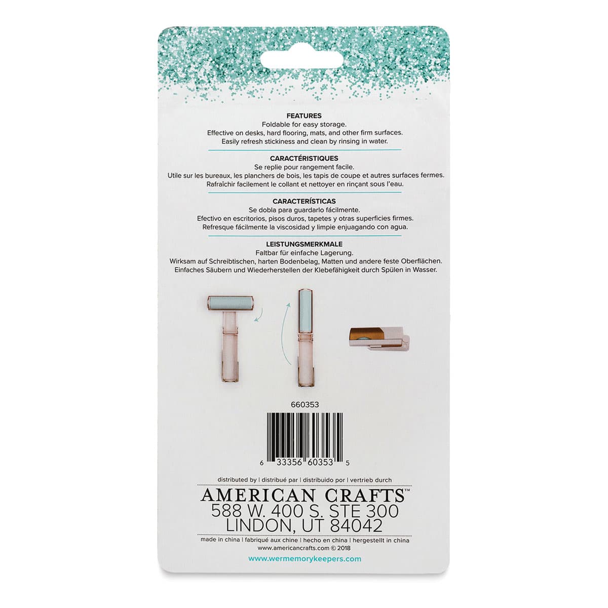 We R Memory Keepers Clean Up Roller - back of package