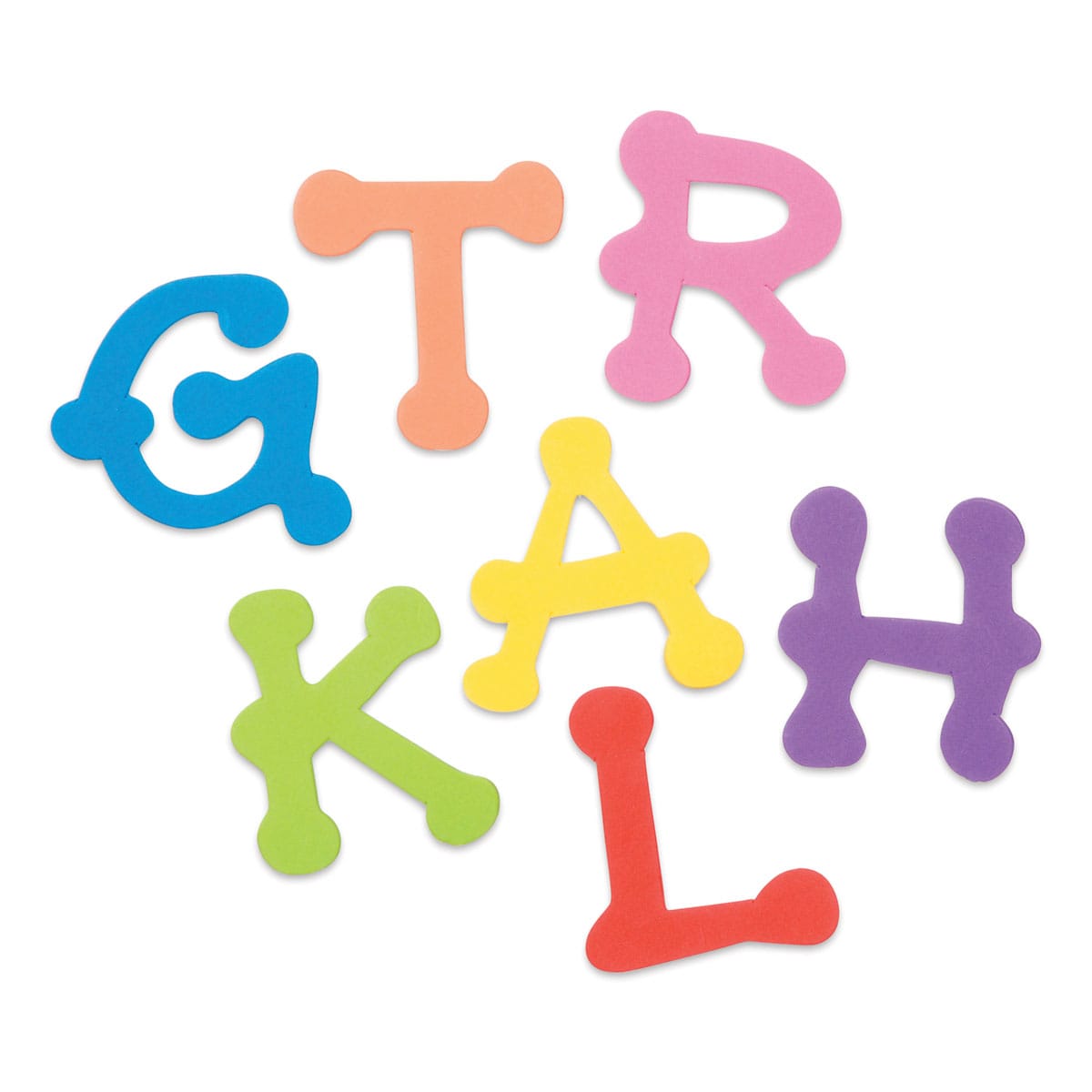 Darice Foamies Alphabet Stickers - Bright Dot Letters, 200 Pieces