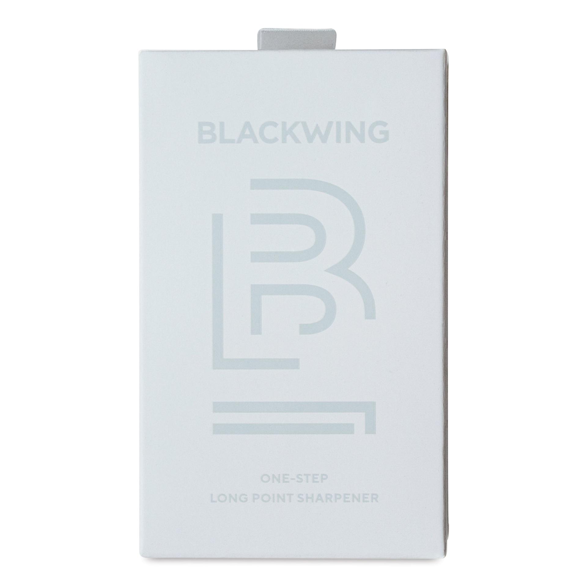 Blackwing One-Step Long Point Sharpener - White, front of the packaging