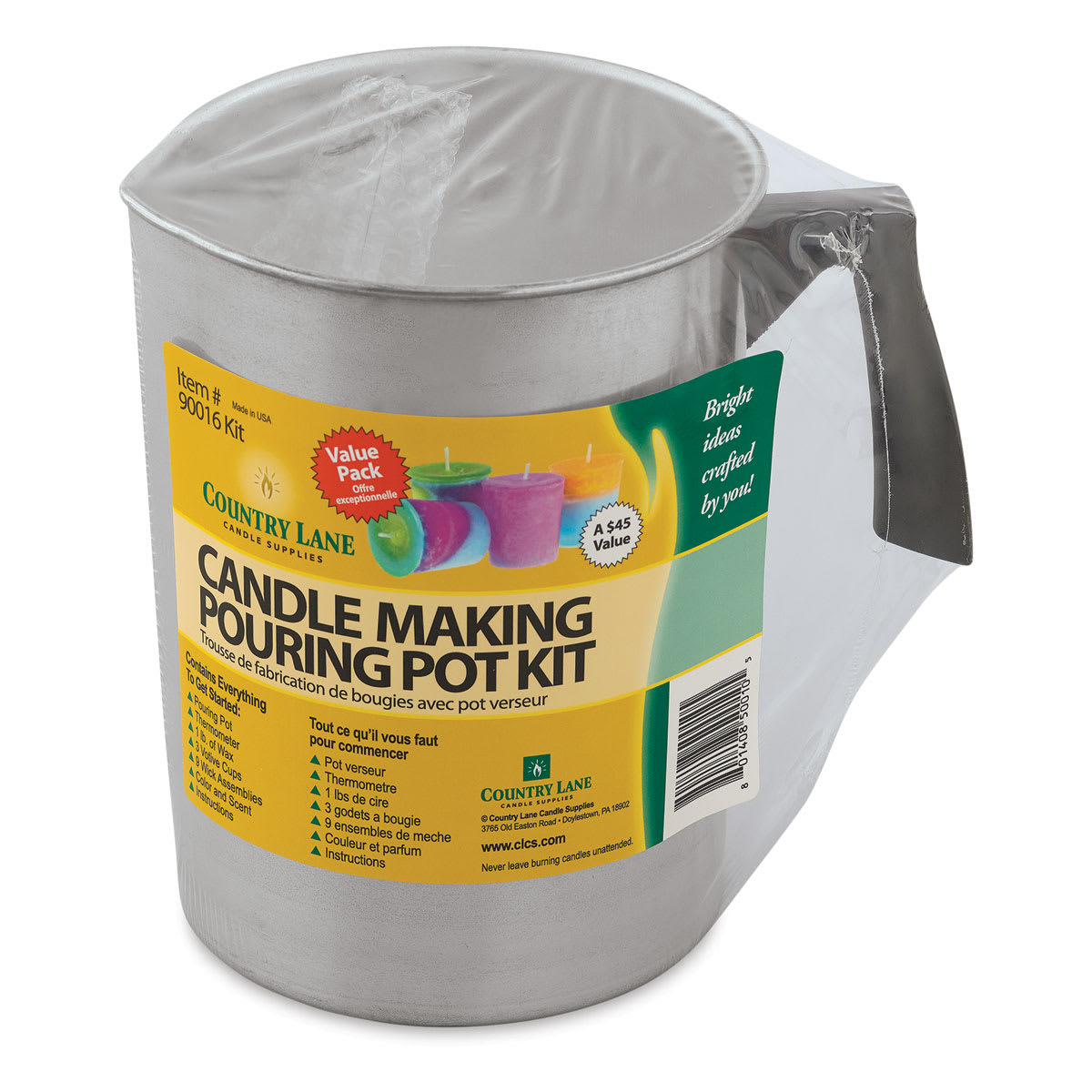 Country Lane Candle Making Kit - Packaged Pouring Pot Kit