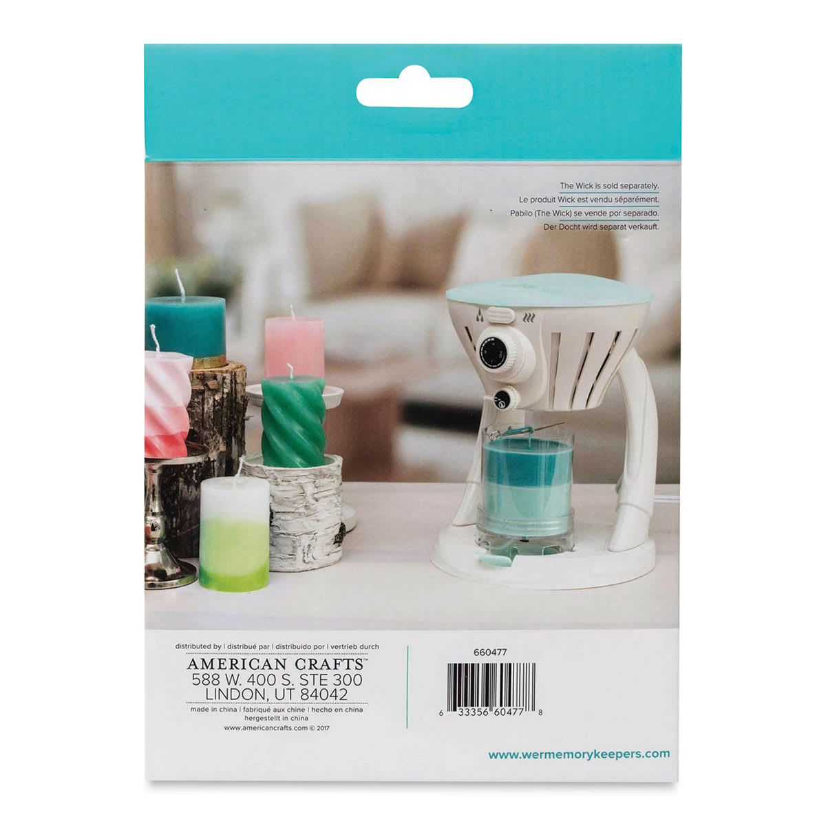 We R Memory Keepers Wick Wax and Wick Bundle (Back of packaging)