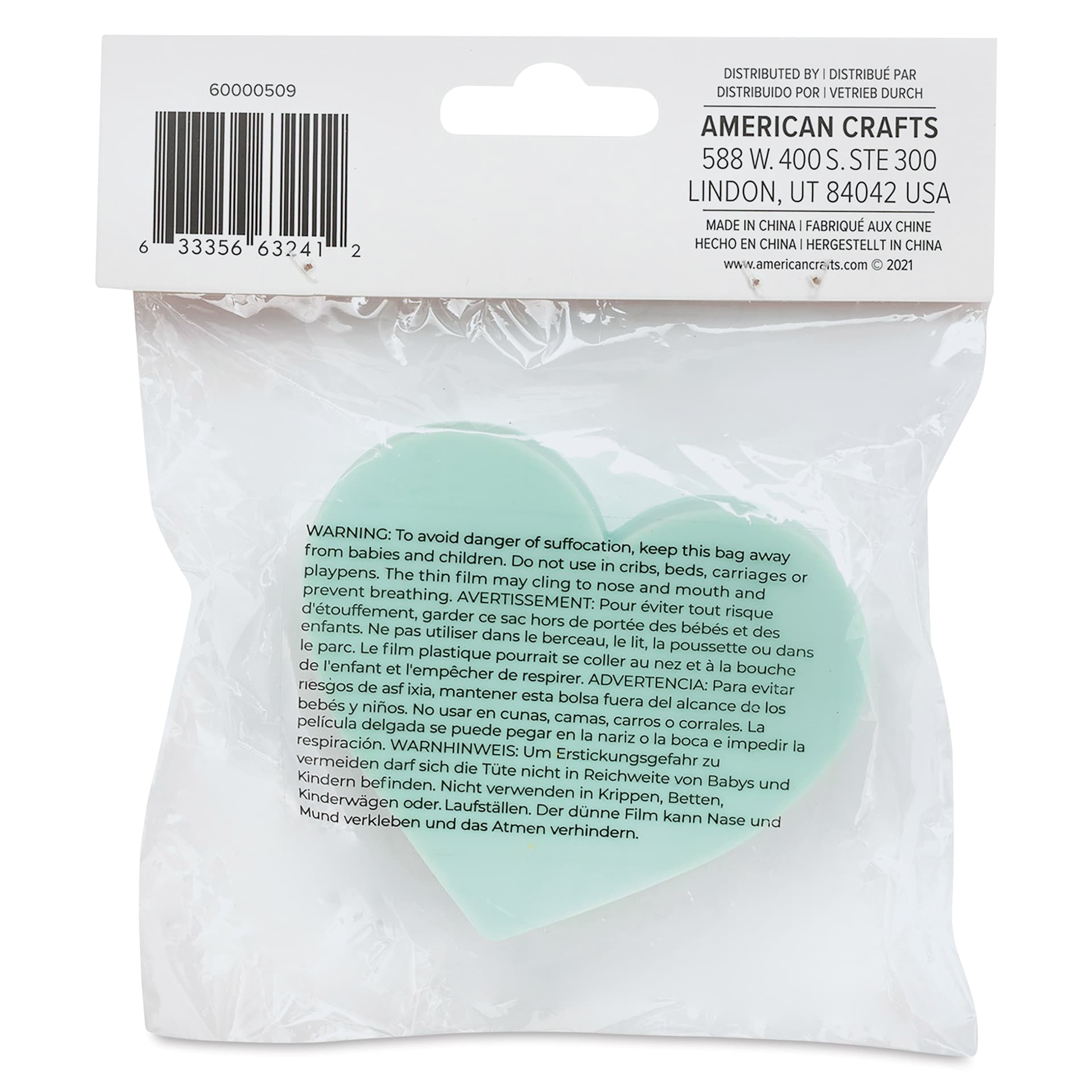 We R Memory Keepers Suds Soap Making Mold - Heart back of packaging