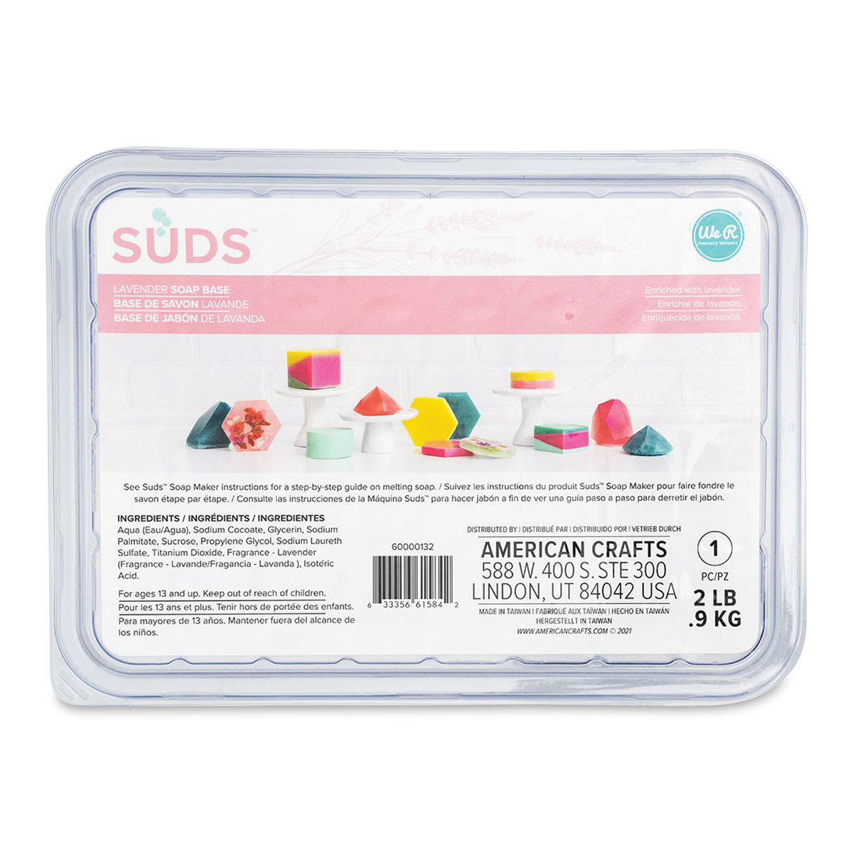 We R Memory Keepers Suds Soap Base - Lavender, 2 lb (In packaging)