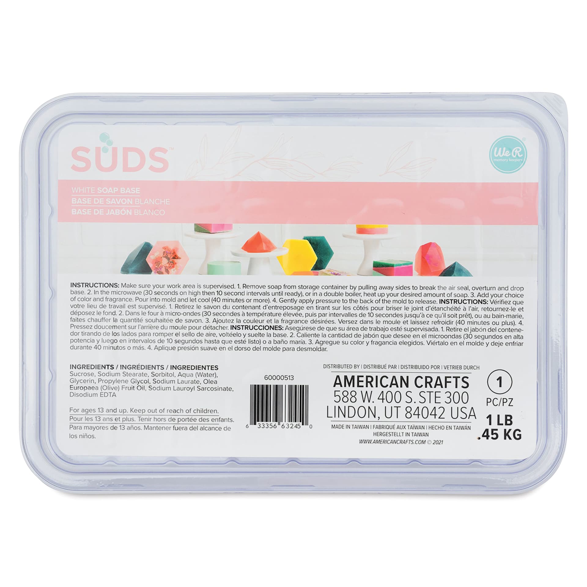 We R Memory Keepers Suds Soap Base - White, 1 lb