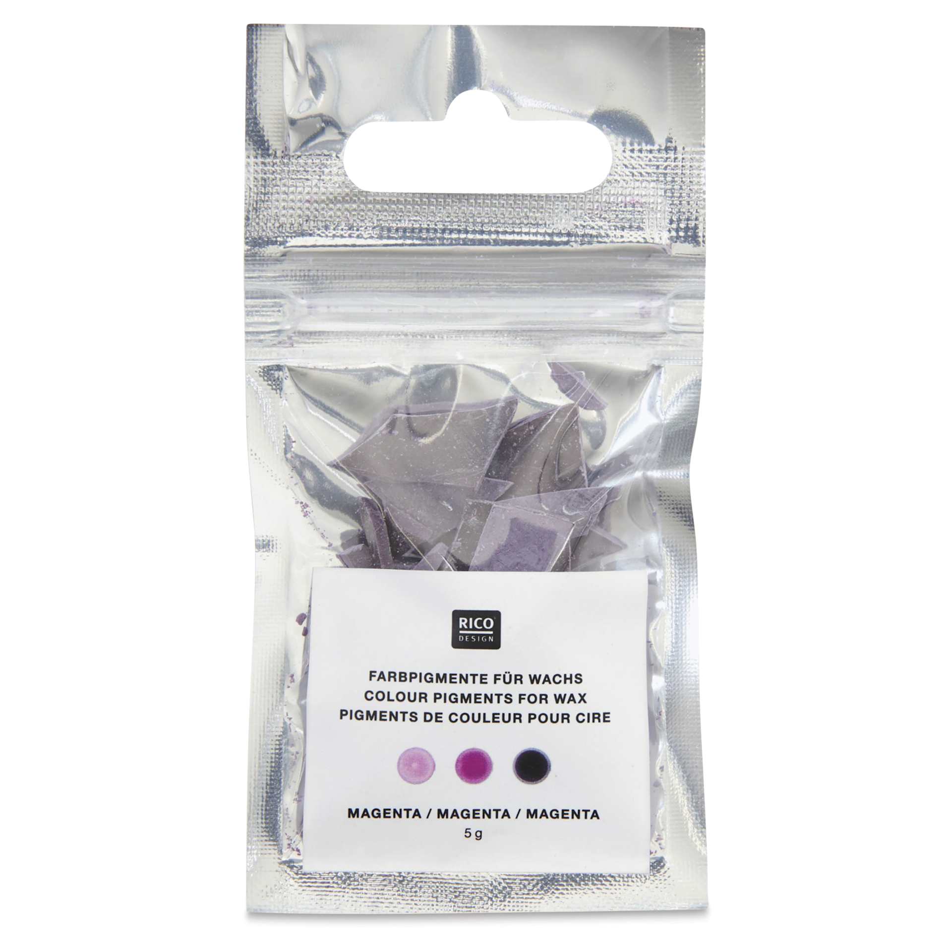 Rico Design Candle Wax Color Pigment - Magenta - front of packaging