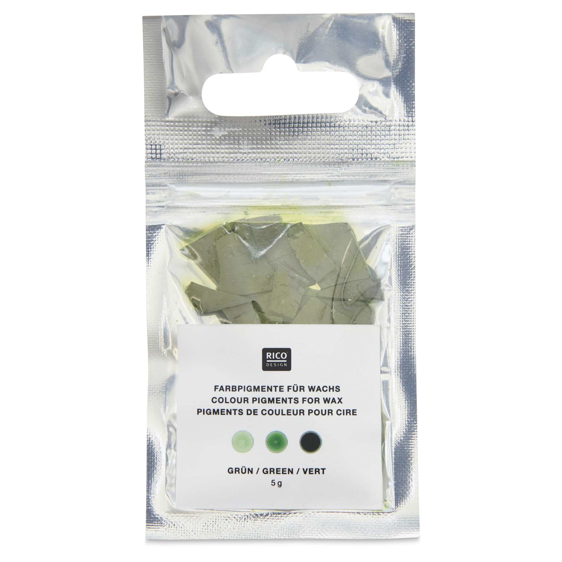 Rico Design Candle Wax Color Pigment - Green - front of packaging