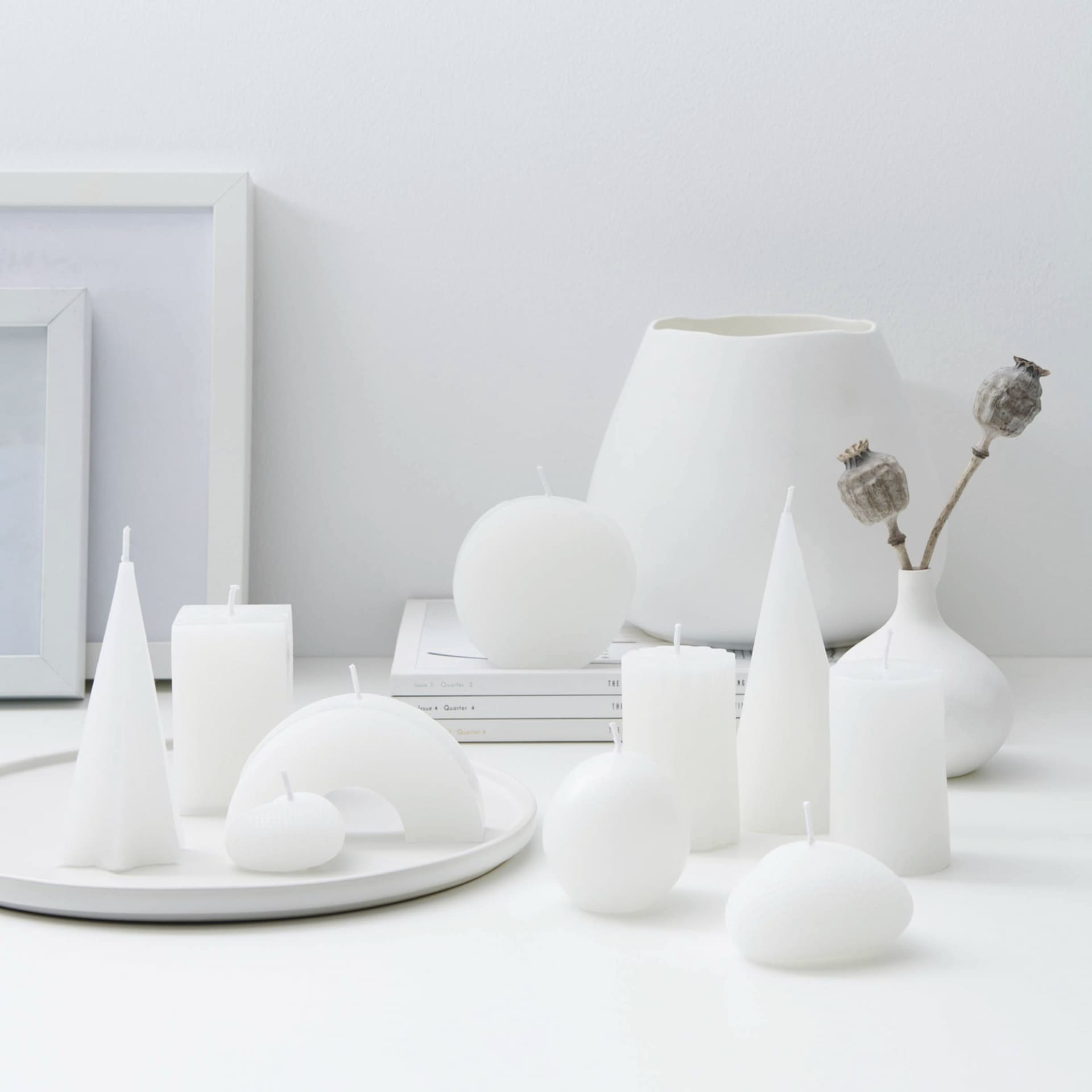 Rico Design Candle Wax Granules - finished candle examples