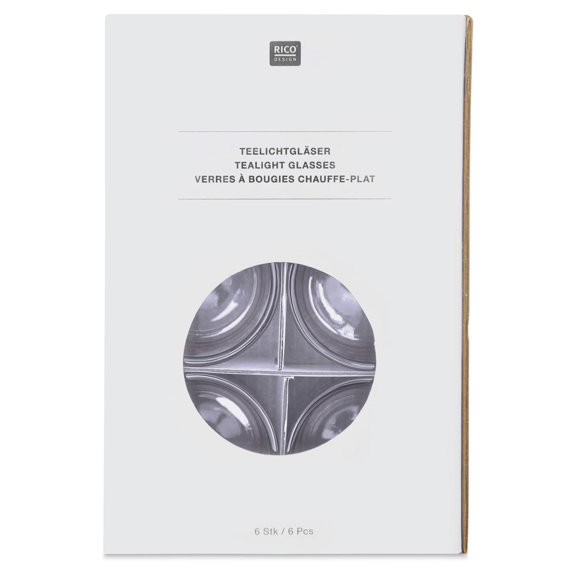 Rico Design Tealight Glasses - Pkg of 6 - front of packaging