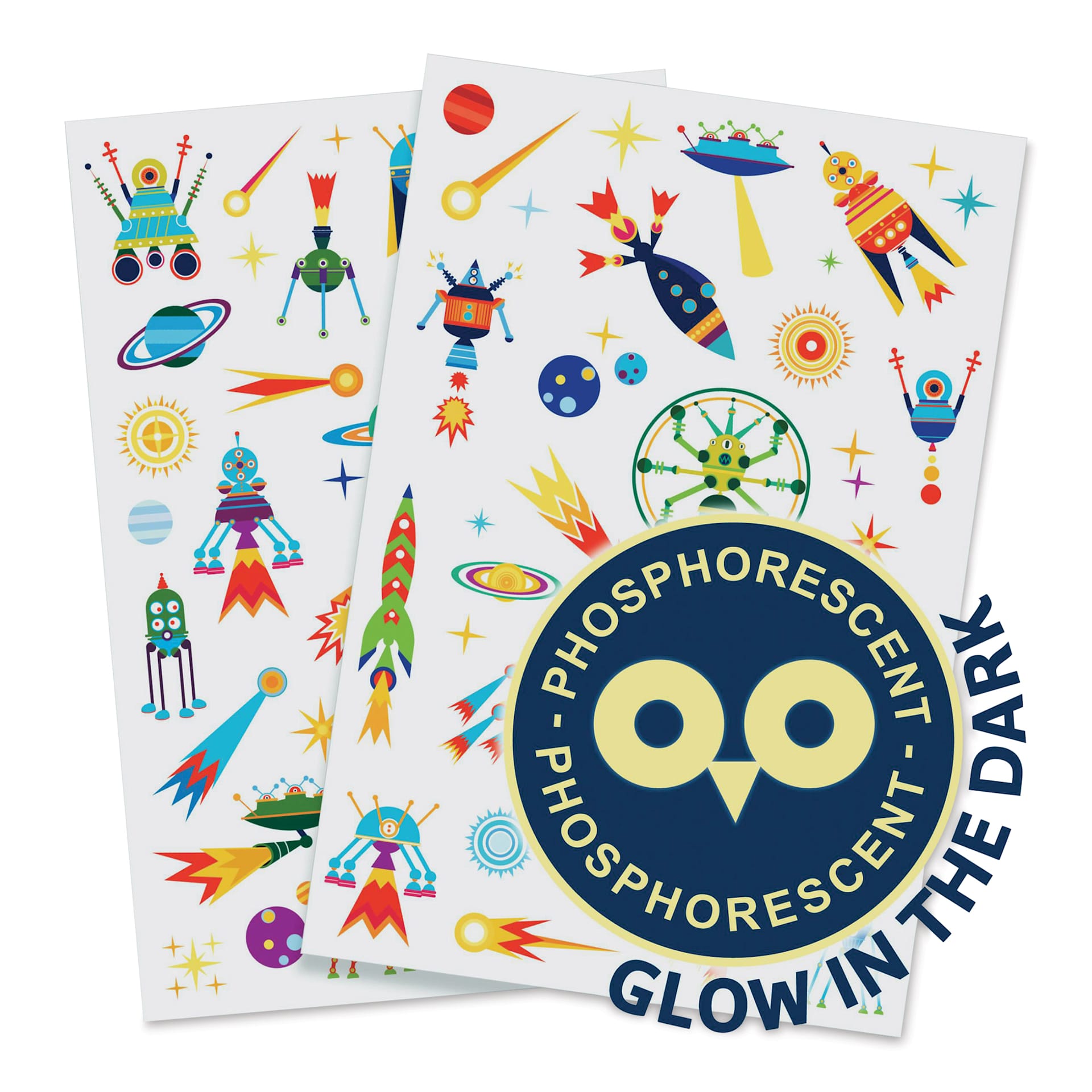 Djeco Temporary Tattoos - Two Space sheets