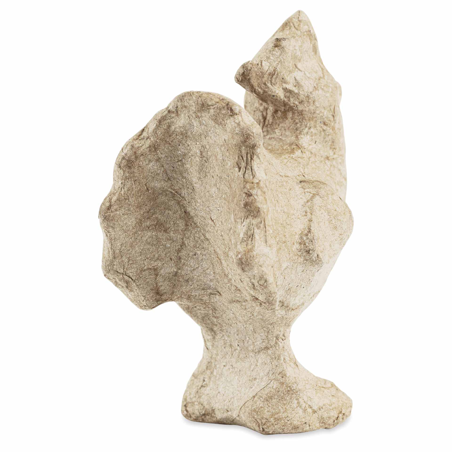 DecoPatch Small Paper Mache Animal - Rooster - back, angled