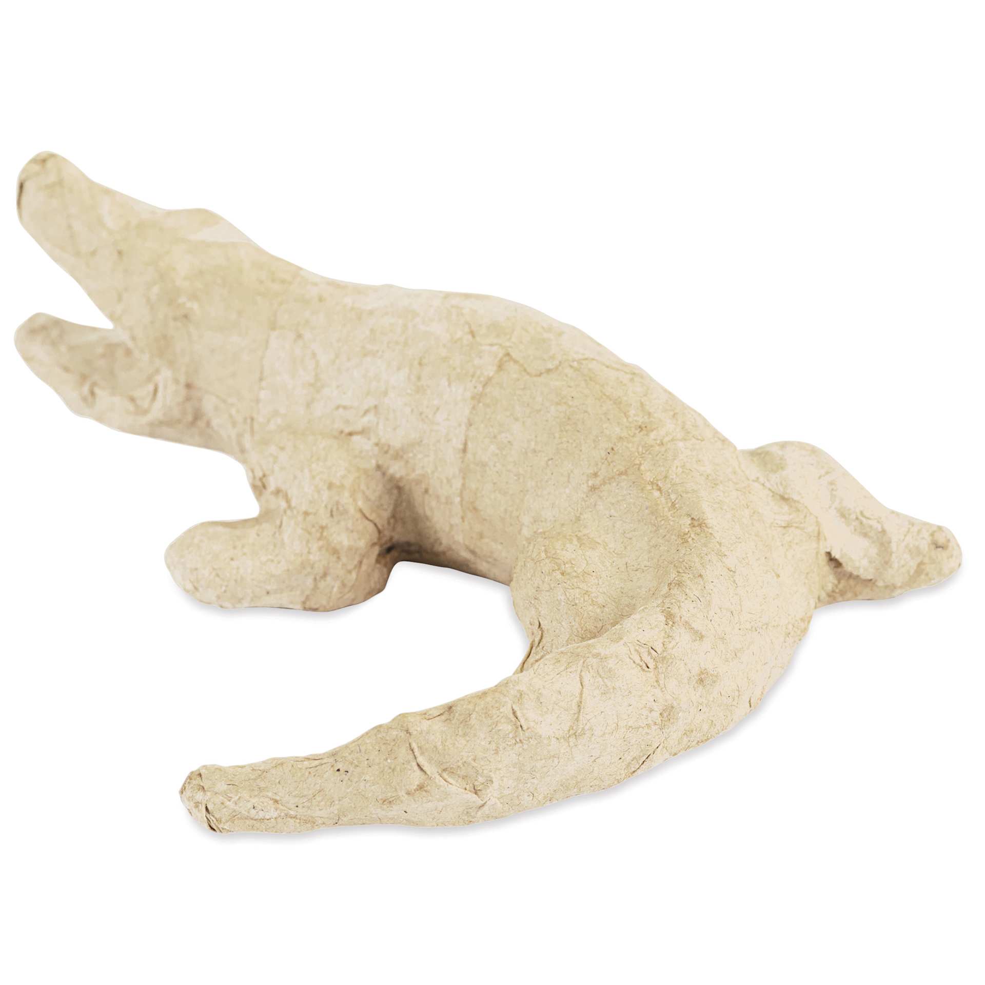 DecoPatch Small Paper Mache Animal - Alligator - back