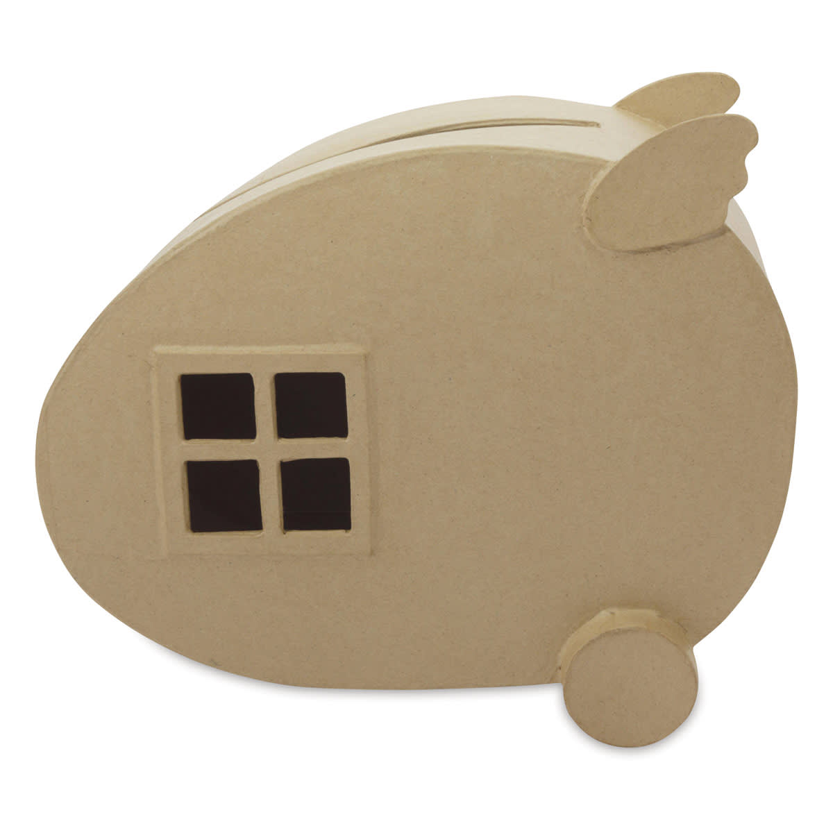 DecoPatch Paper Mache Mail Box - undecorated side view